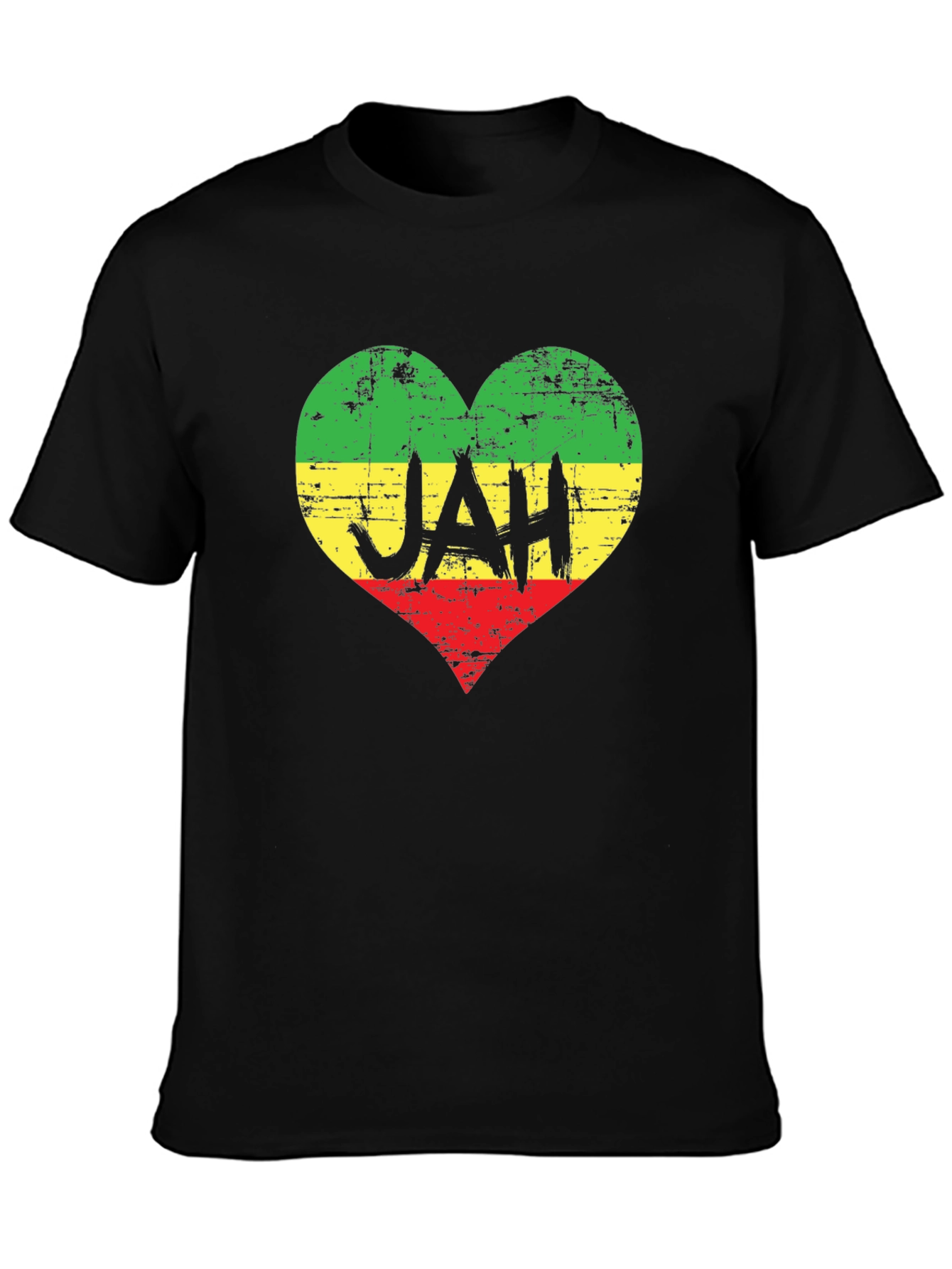 Rasta Heart JAH T-Shirt - Reggae Vibe