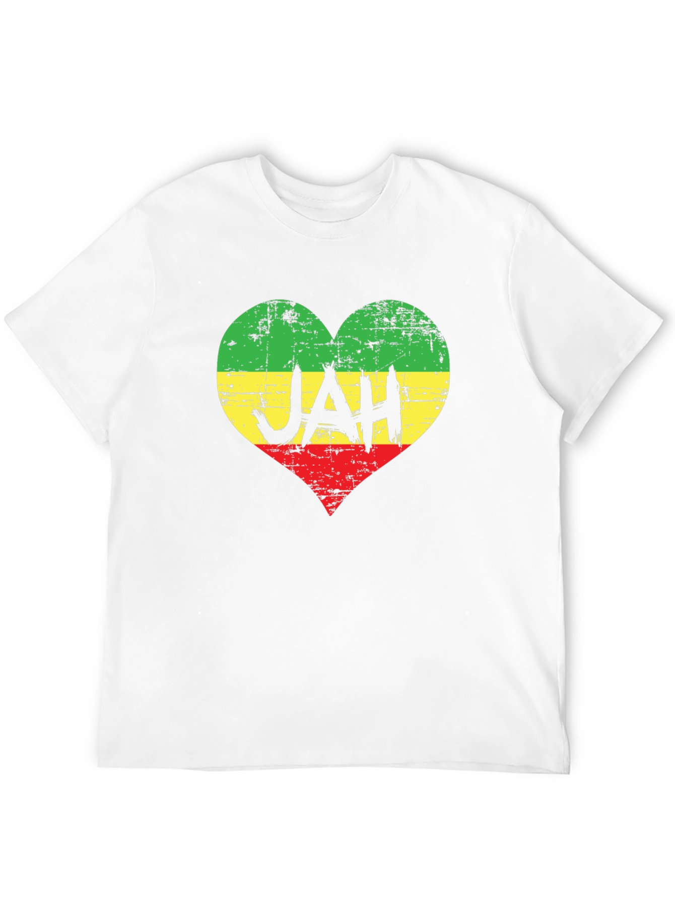 Rasta Heart JAH T-Shirt - Reggae Vibe