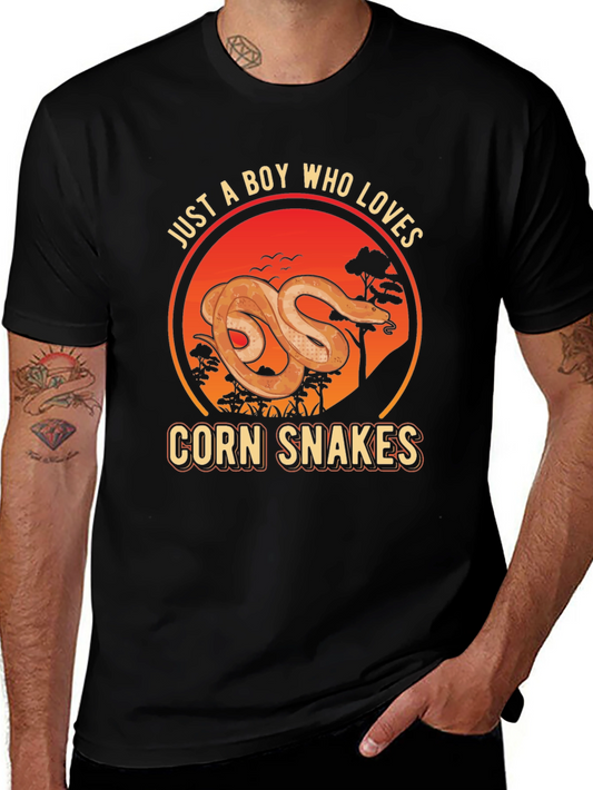 Corn Snake Lover T-Shirt - Just a Boy Who Loves Snakes!