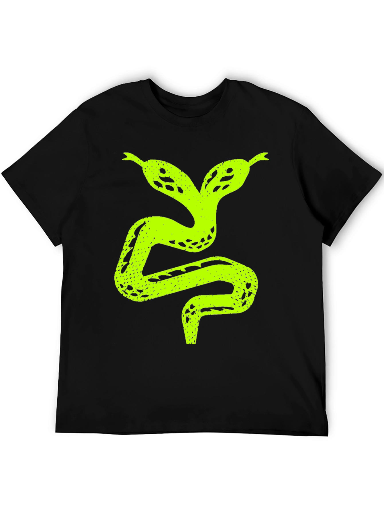 Two-Headed Snake Graphic T-Shirt - Black