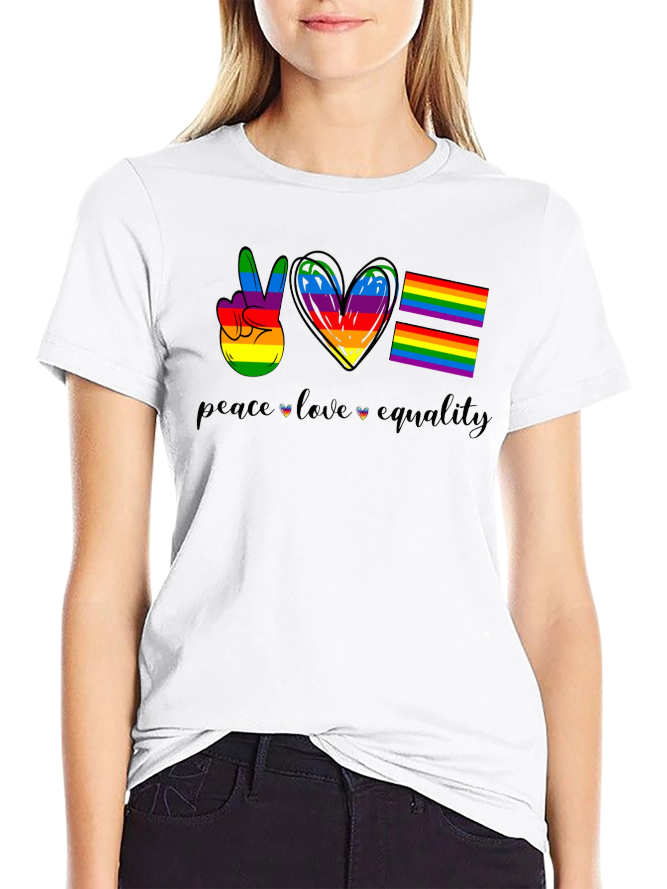 Peace Love Equality LGBTQ+ Pride T-Shirt