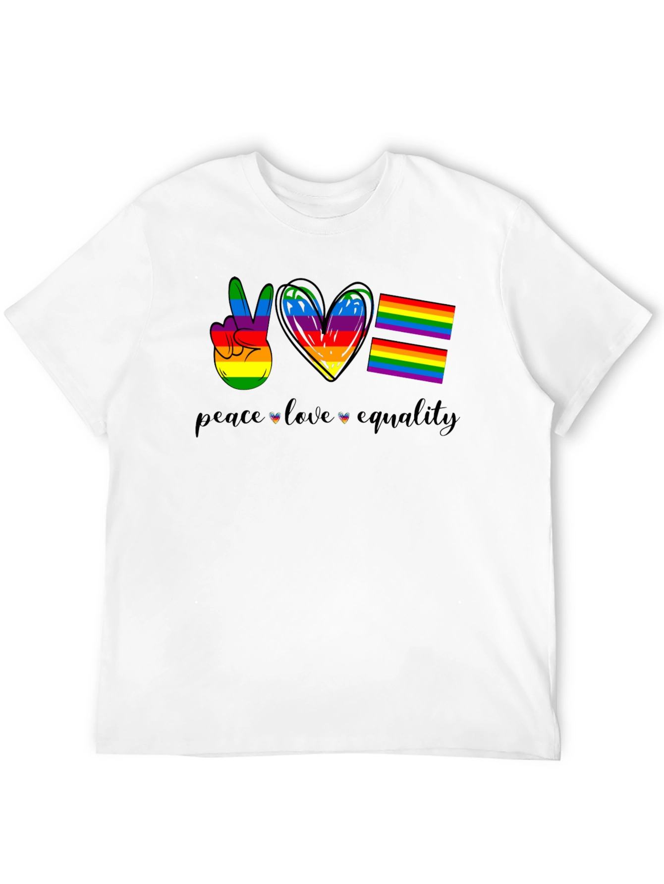 Peace Love Equality LGBTQ+ Pride T-Shirt