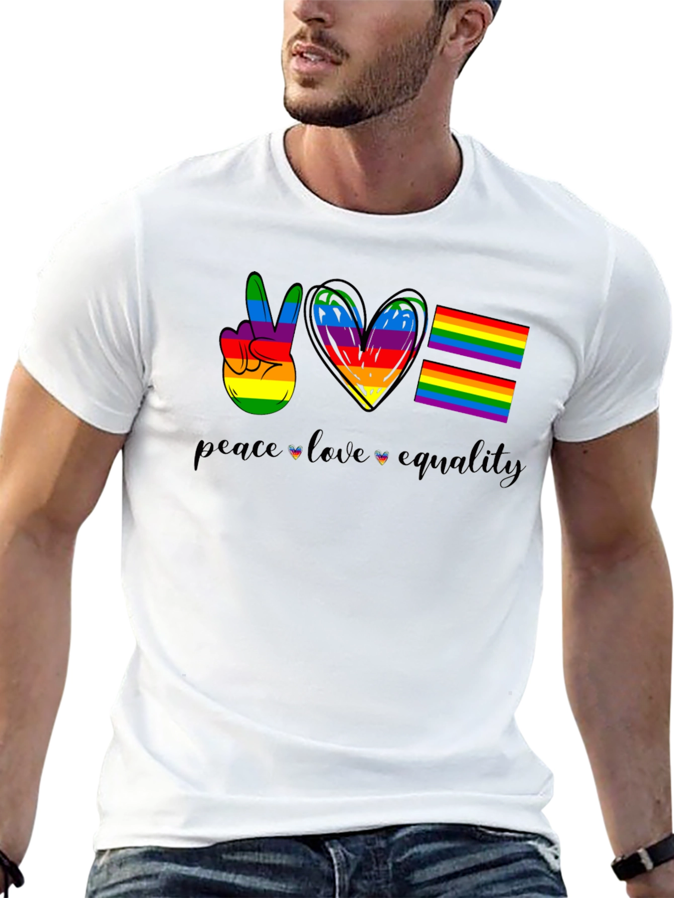 Peace Love Equality LGBTQ+ Pride T-Shirt