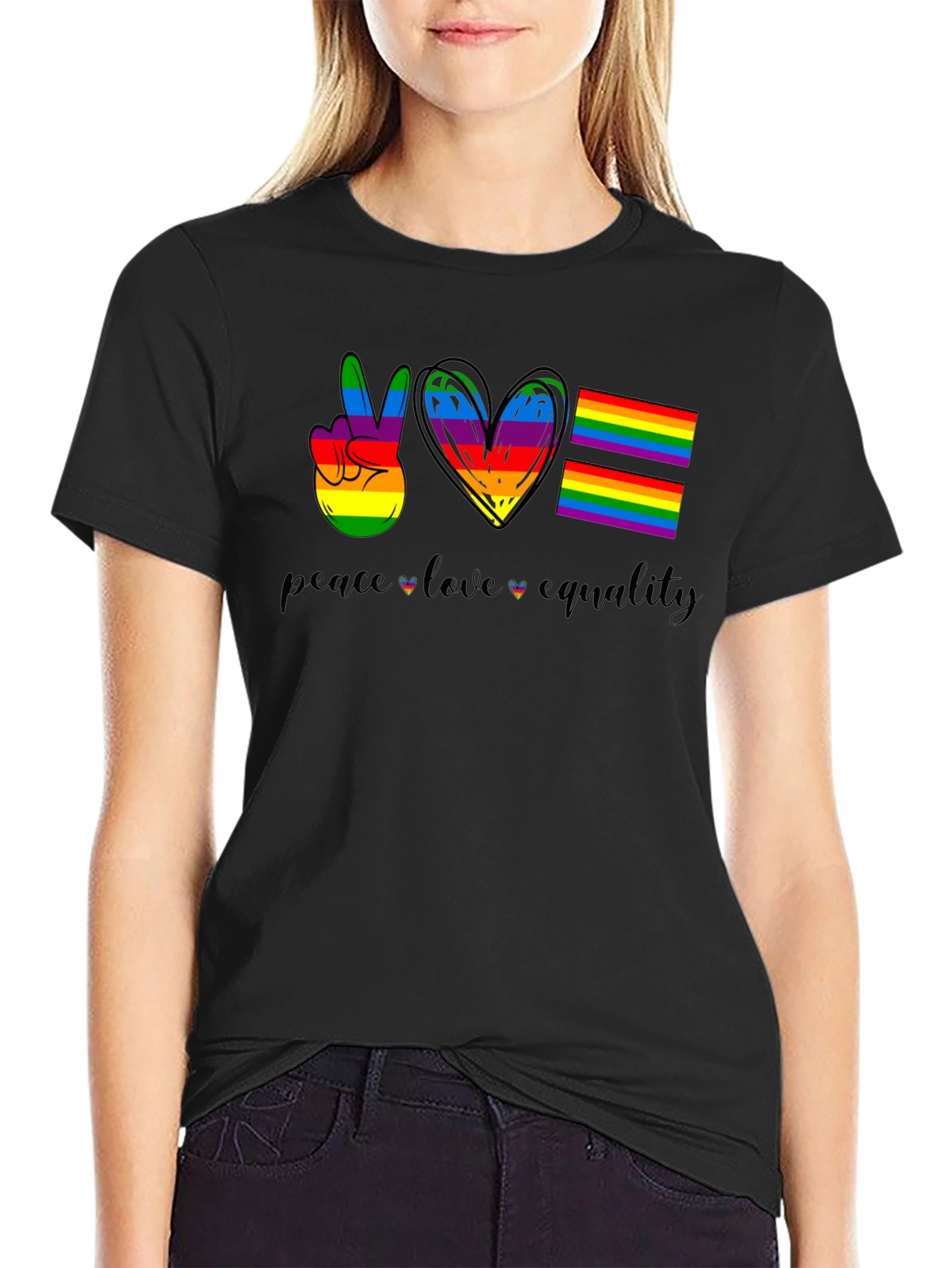 Peace Love Equality LGBTQ+ Pride T-Shirt