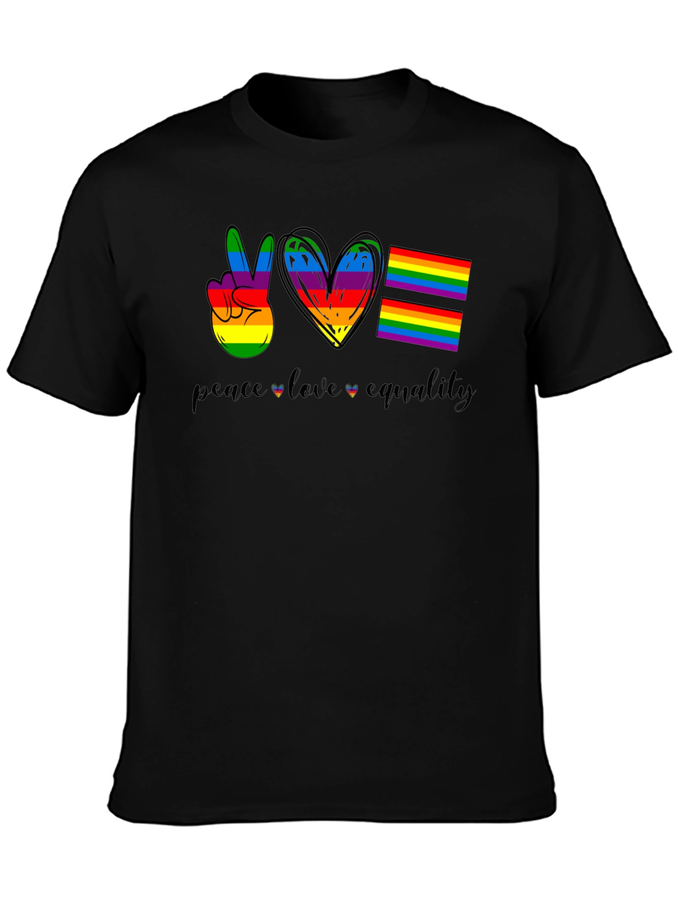 Peace Love Equality LGBTQ+ Pride T-Shirt