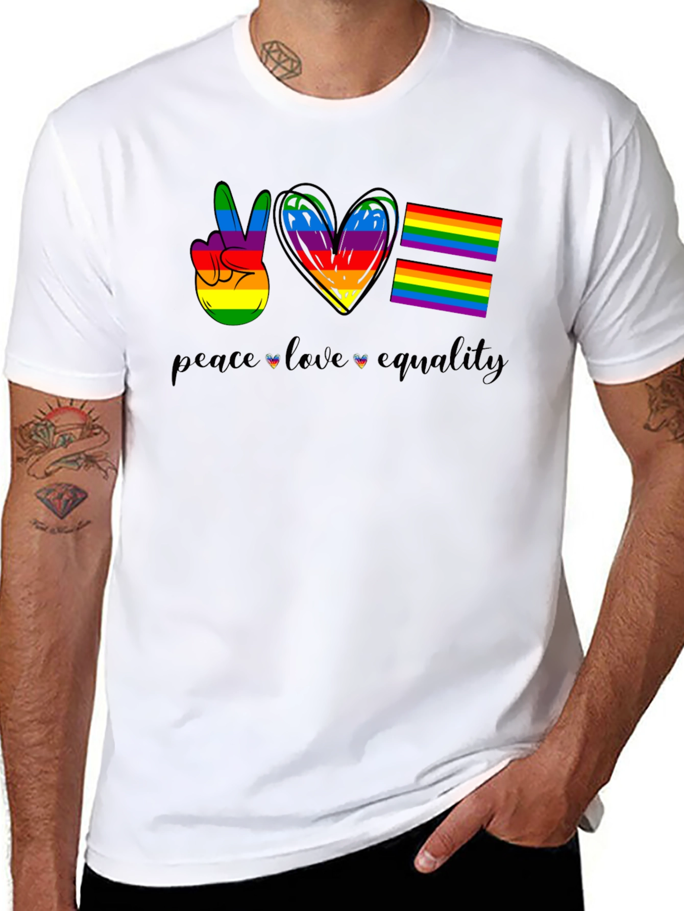 Peace Love Equality LGBTQ+ Pride T-Shirt
