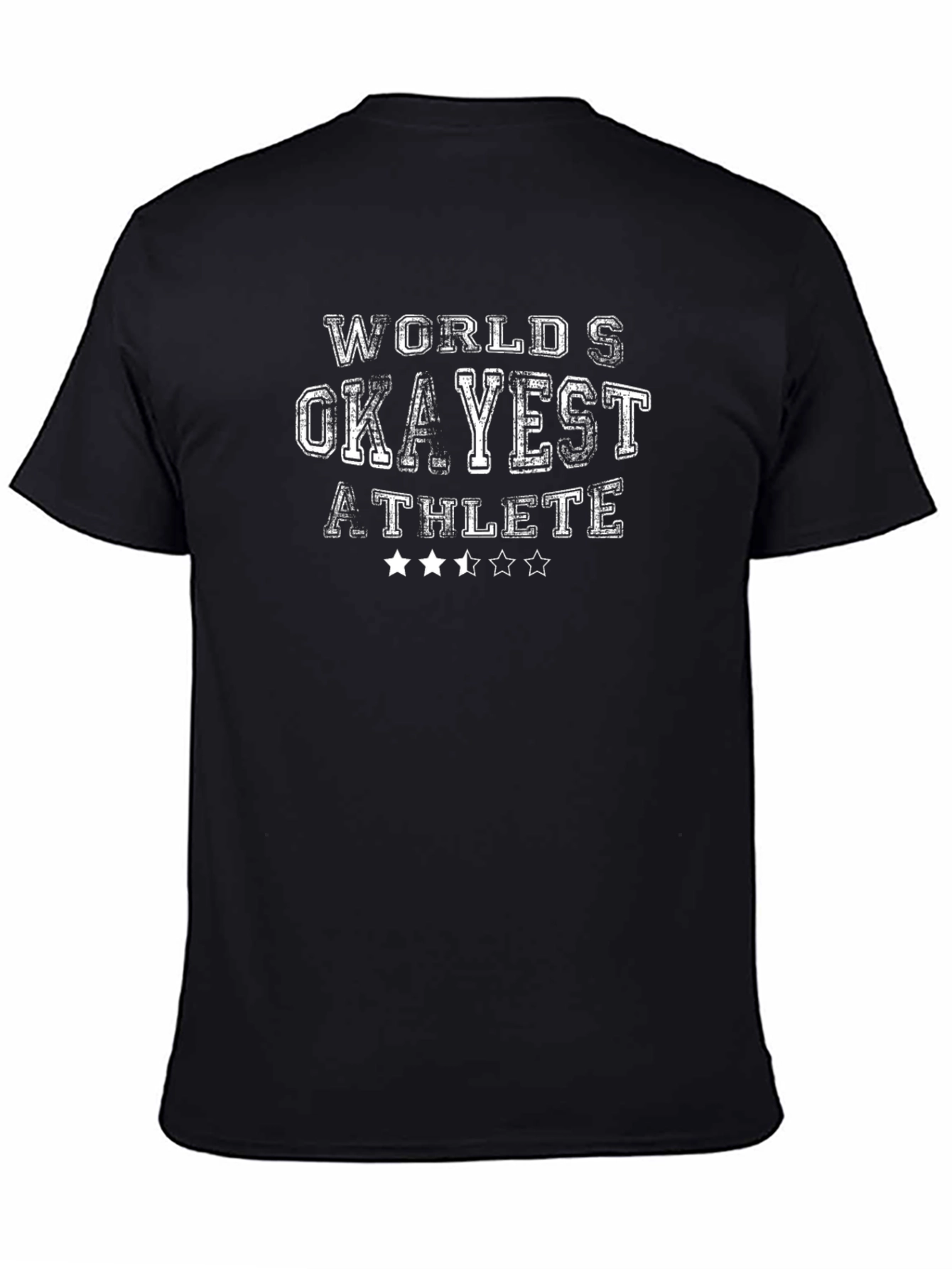 Worlds Okayest Athlete Black Graphic Tee