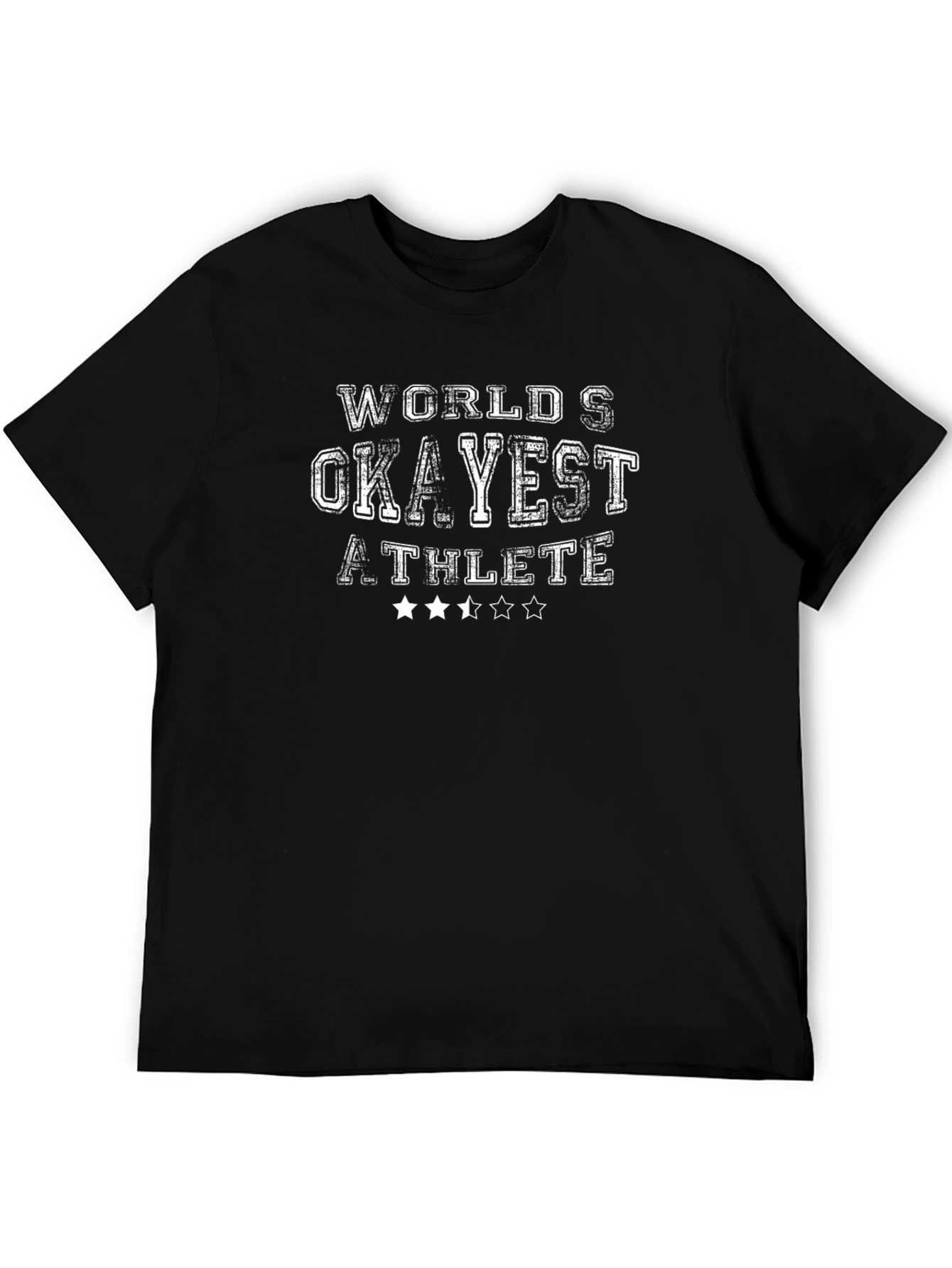 Worlds Okayest Athlete Black Graphic Tee