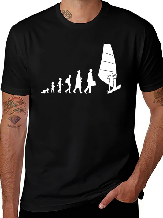Evolution to Windsurfing Graphic T-Shirt