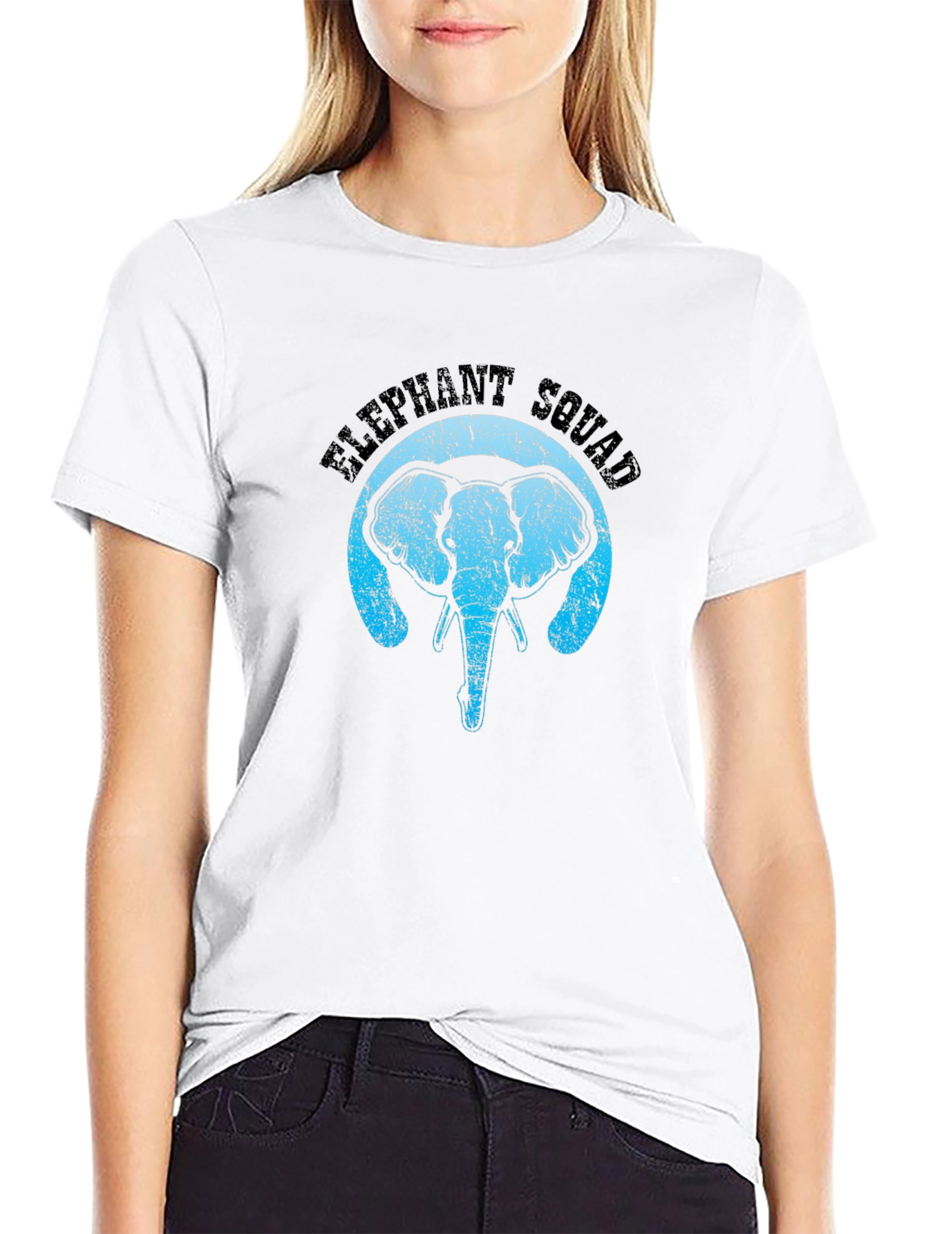Elephant Squad Black T-Shirt - Animal Graphic Tee