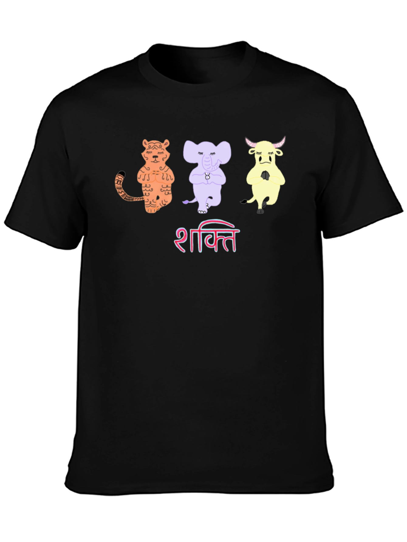 Shakti Yoga Animal T-Shirt - Mens Black Tee