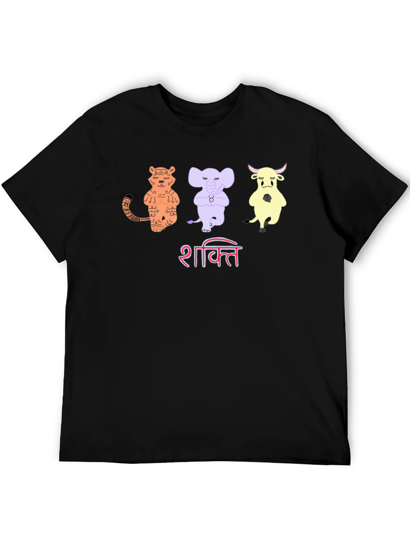 Shakti Yoga Animal T-Shirt - Mens Black Tee