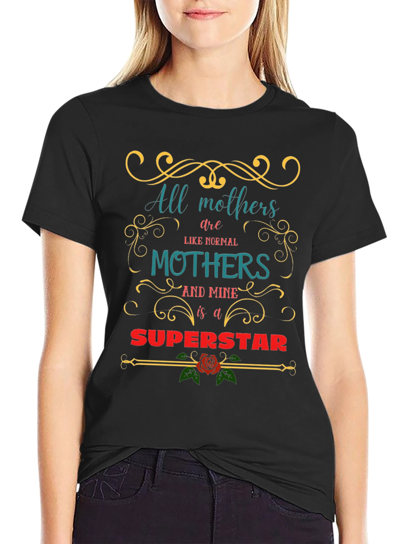 Mom Superstar Graphic T-Shirt