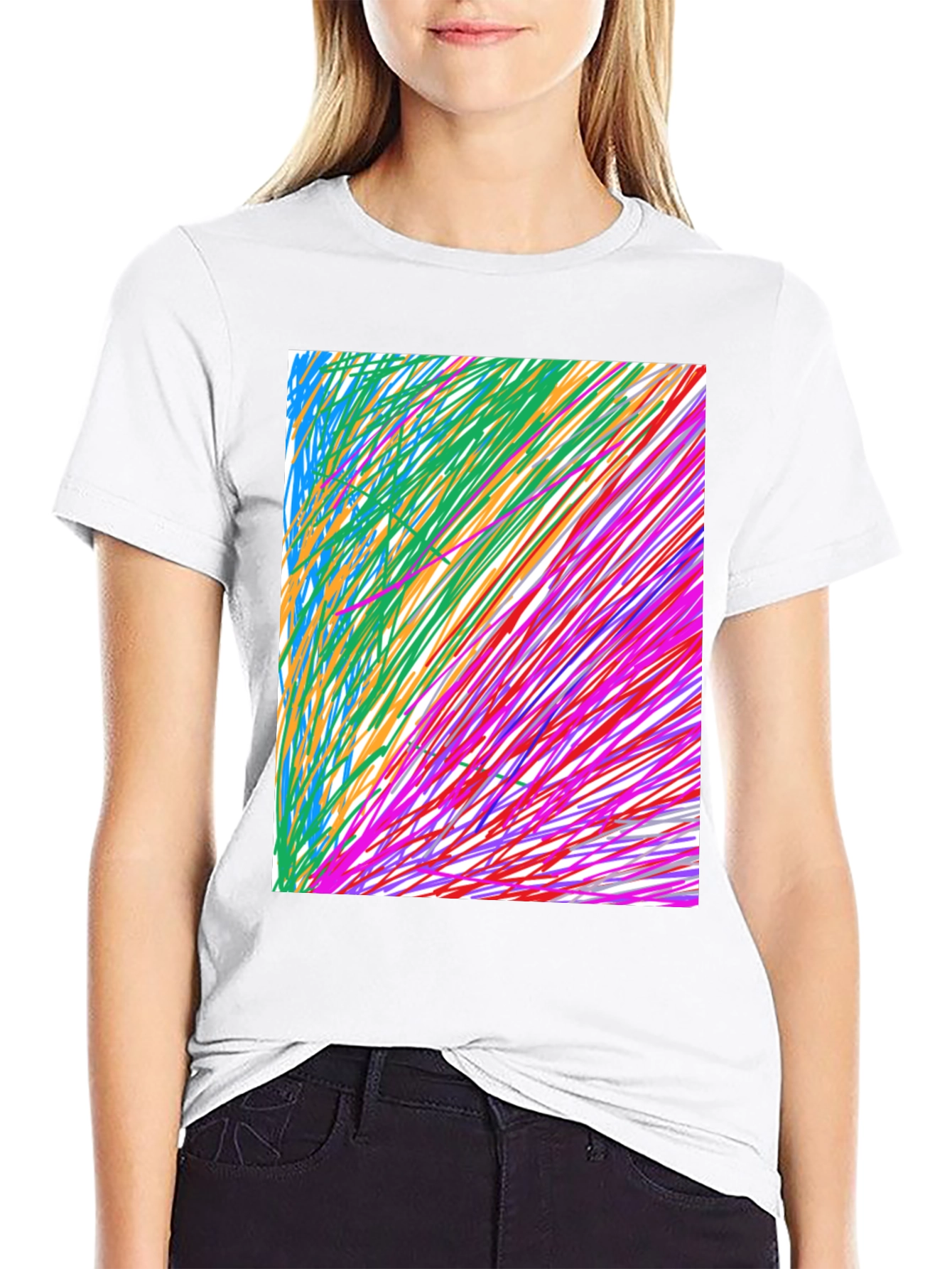 Abstract Art Black T-Shirt - Modern Graphic Tee