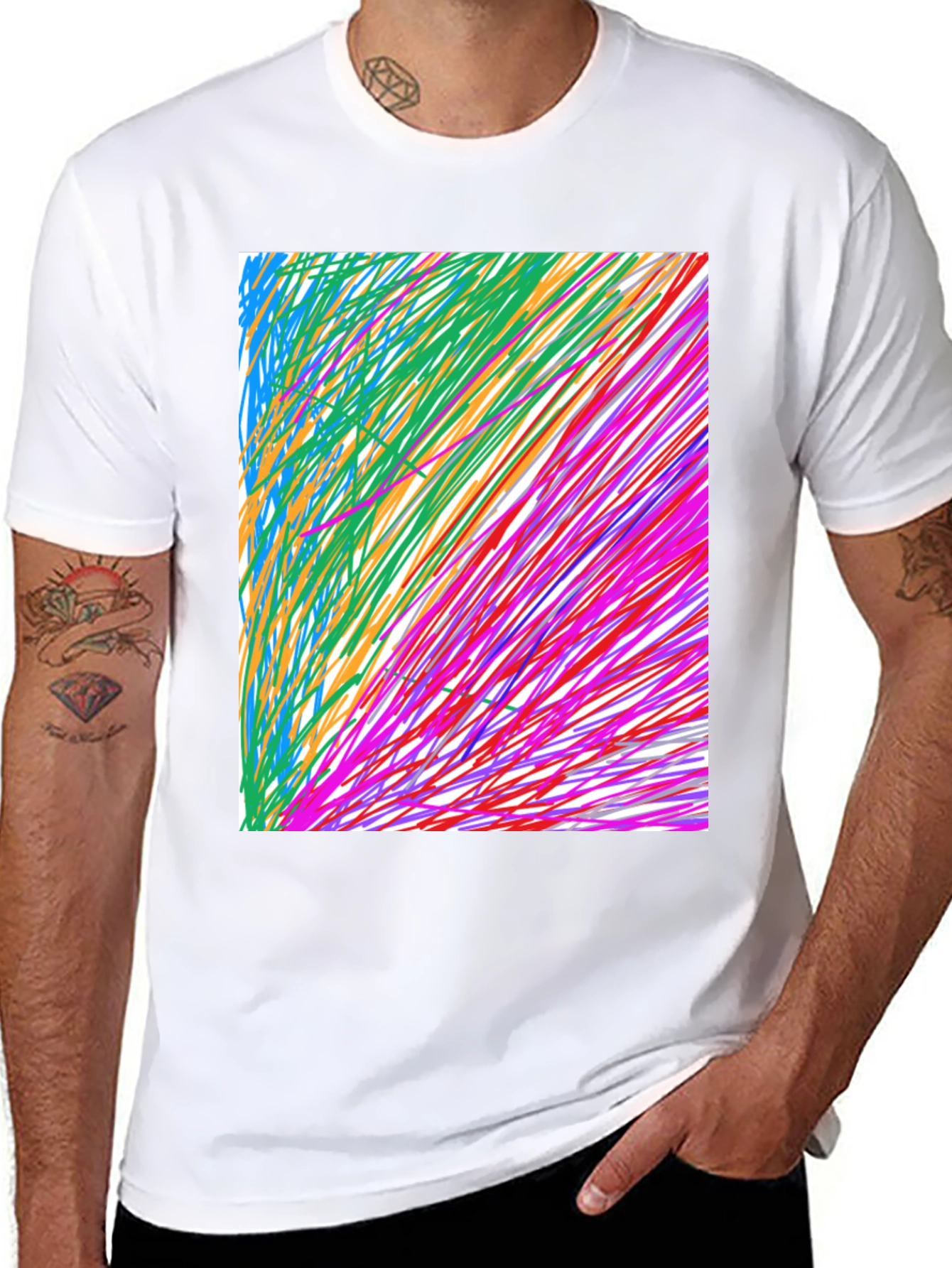 Abstract Art Black T-Shirt - Modern Graphic Tee