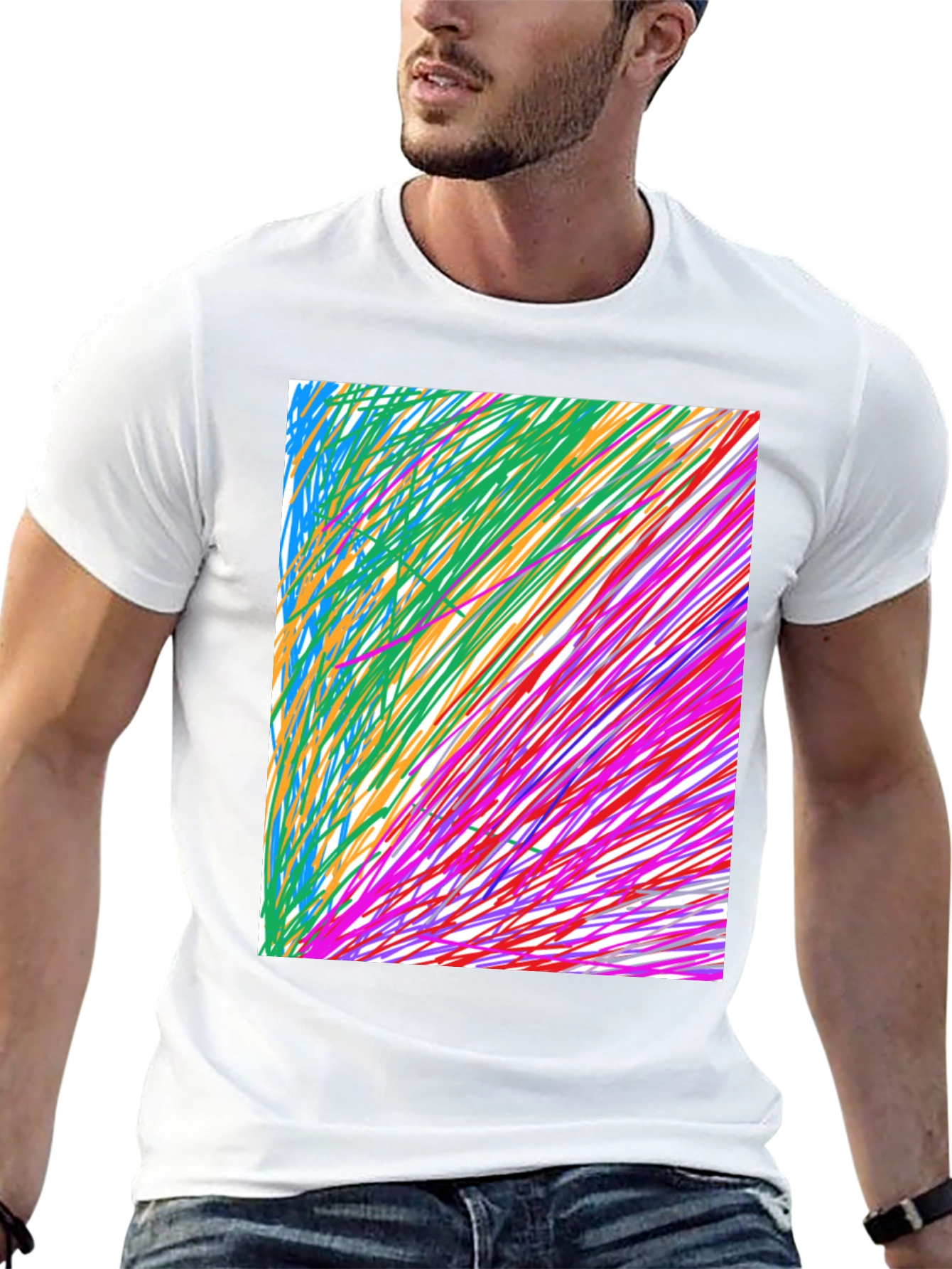 Abstract Art Black T-Shirt - Modern Graphic Tee