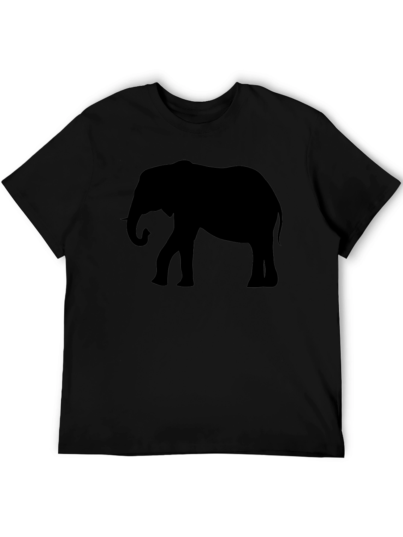 Mens Black Elephant Graphic Tee