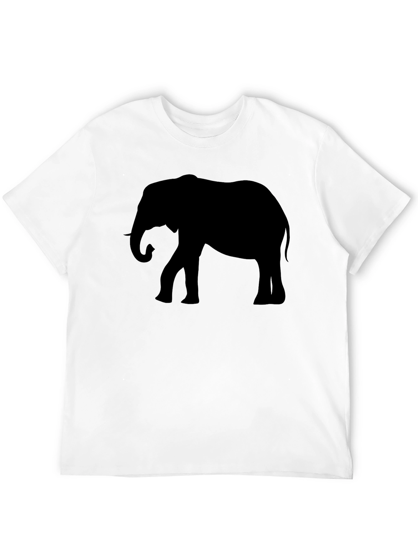 Mens Black Elephant Graphic Tee