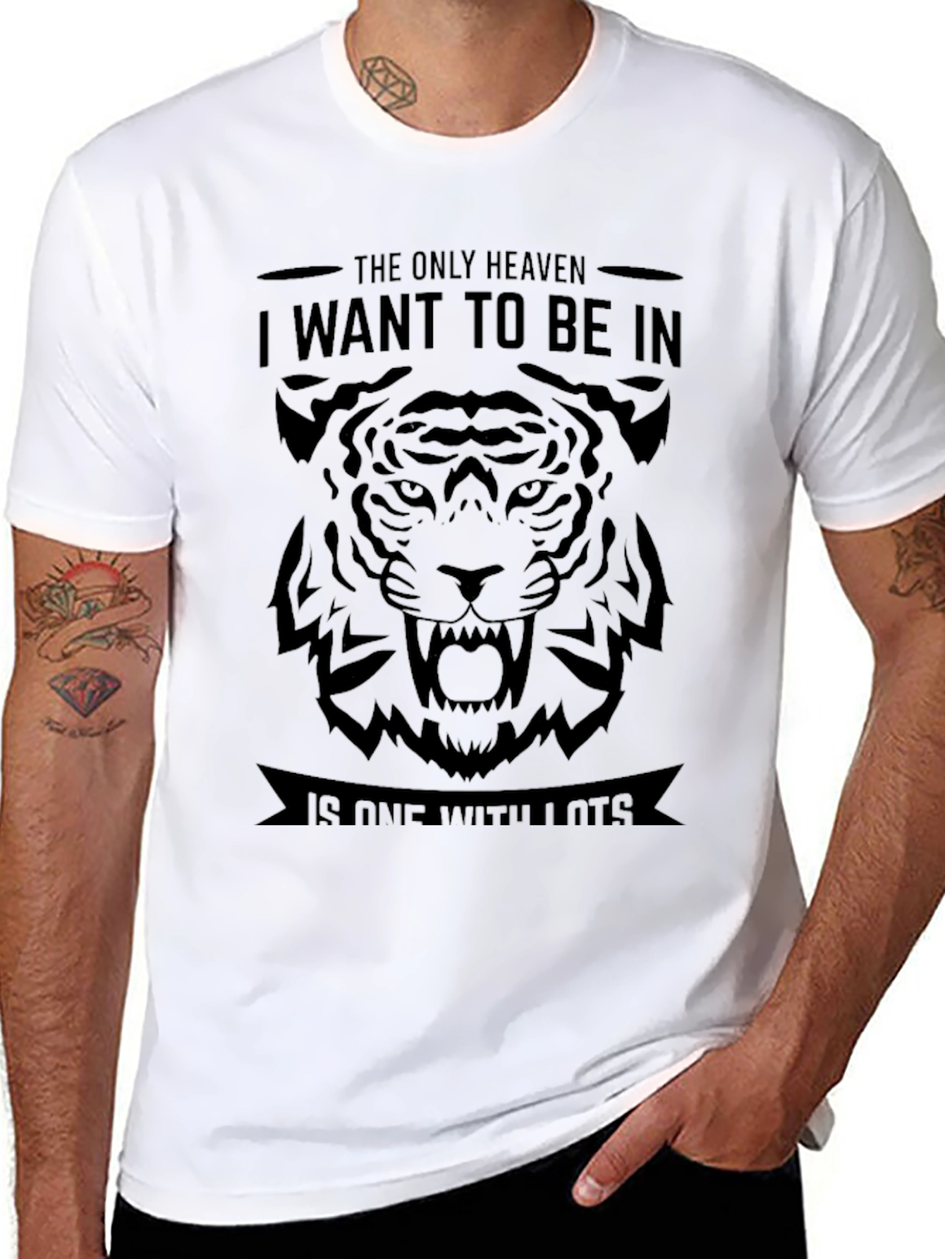 Tiger Graphic Print Mens T-Shirt