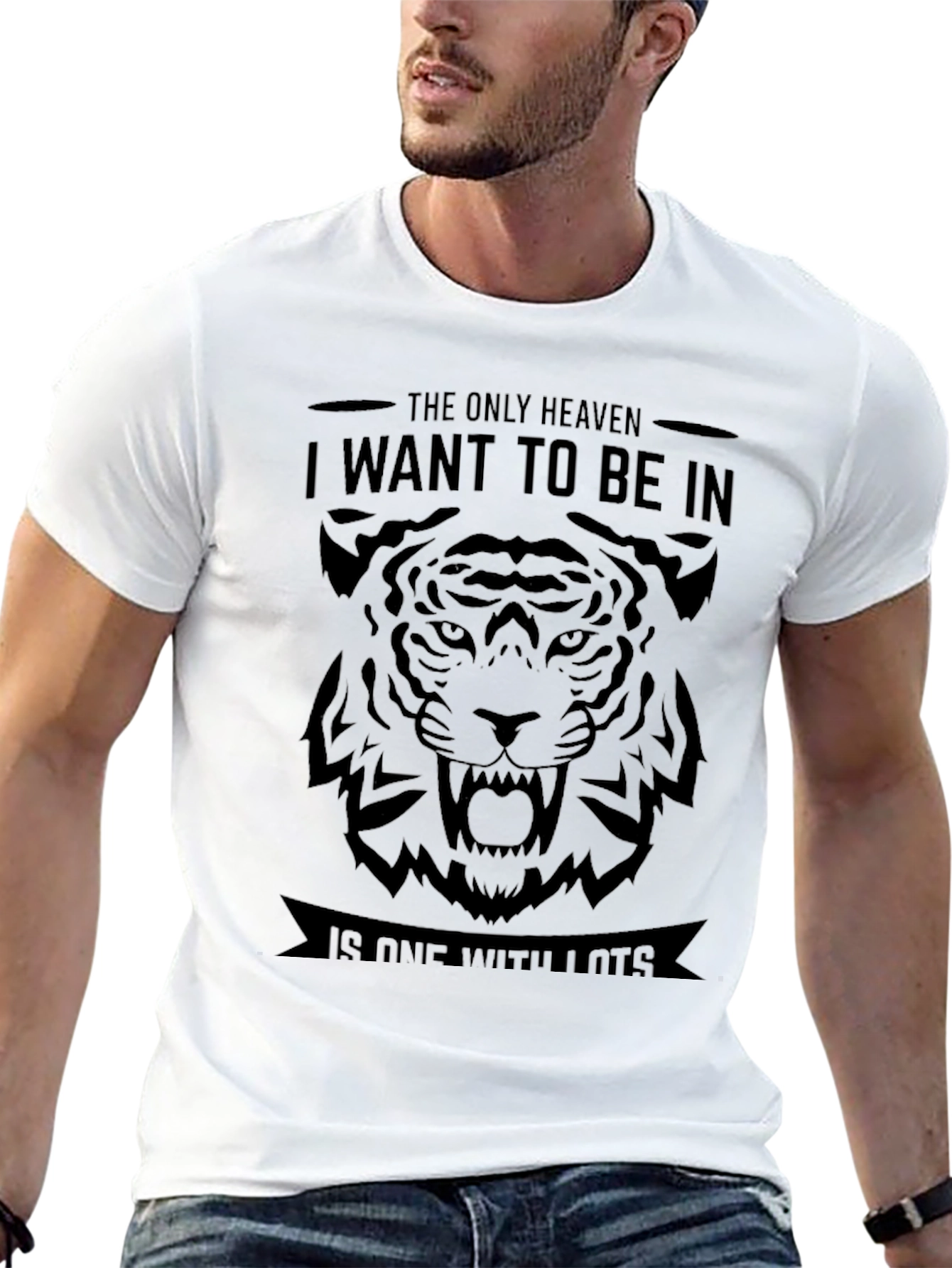Tiger Graphic Print Mens T-Shirt
