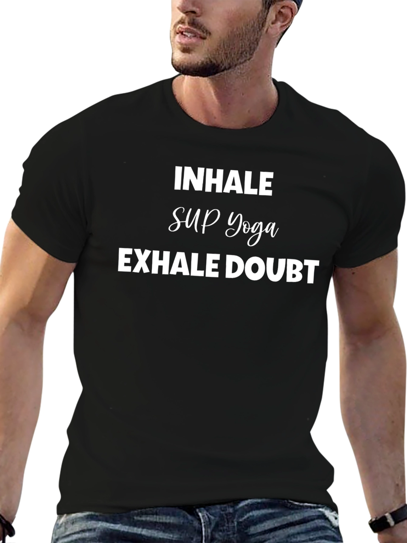 Inhale SUP Yoga Exhale Doubt Black T-Shirt