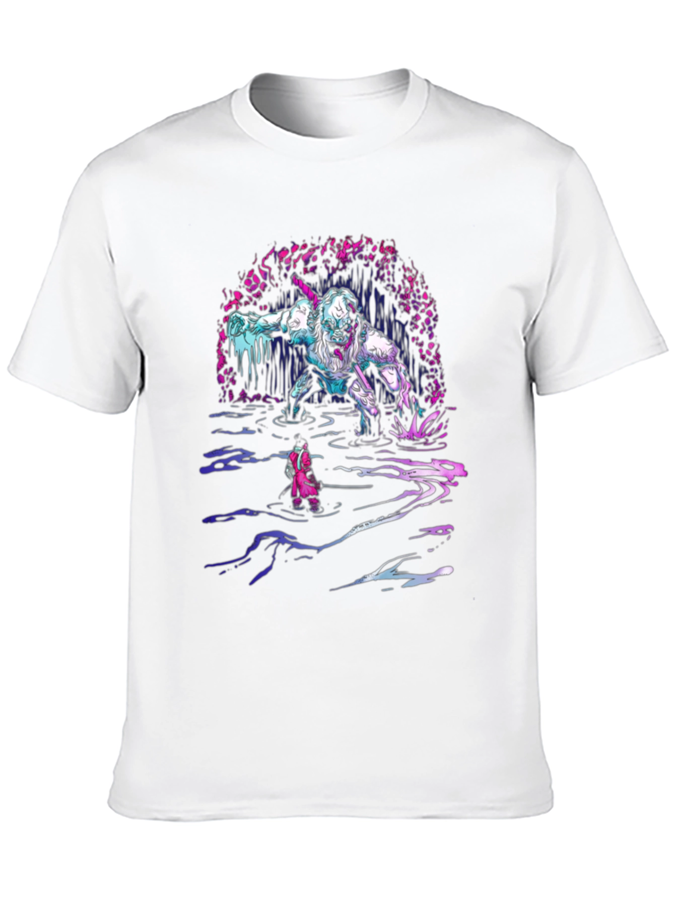 Monster Graphic Tee - Black Cotton T-Shirt