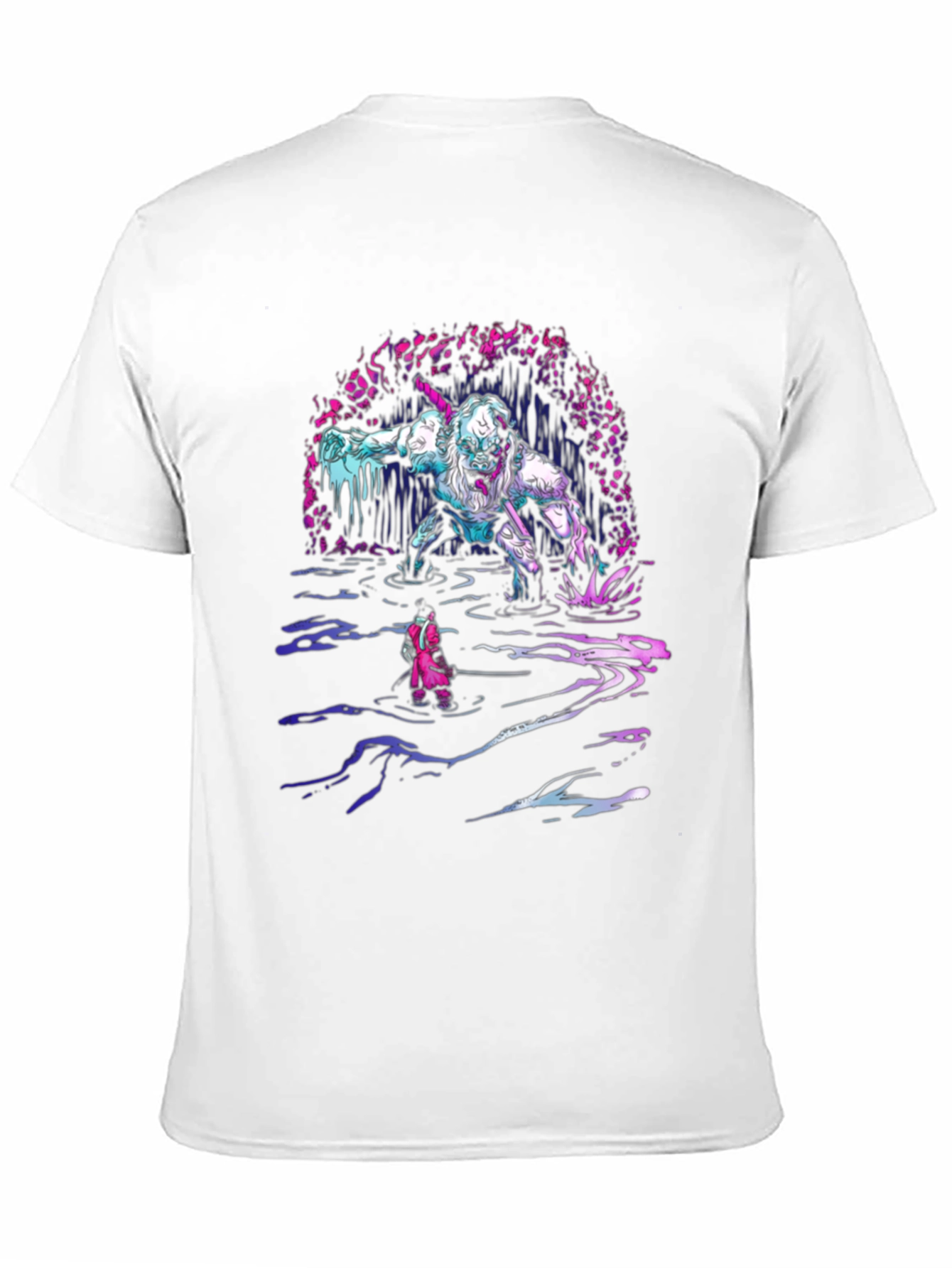 Monster Graphic Tee - Black Cotton T-Shirt