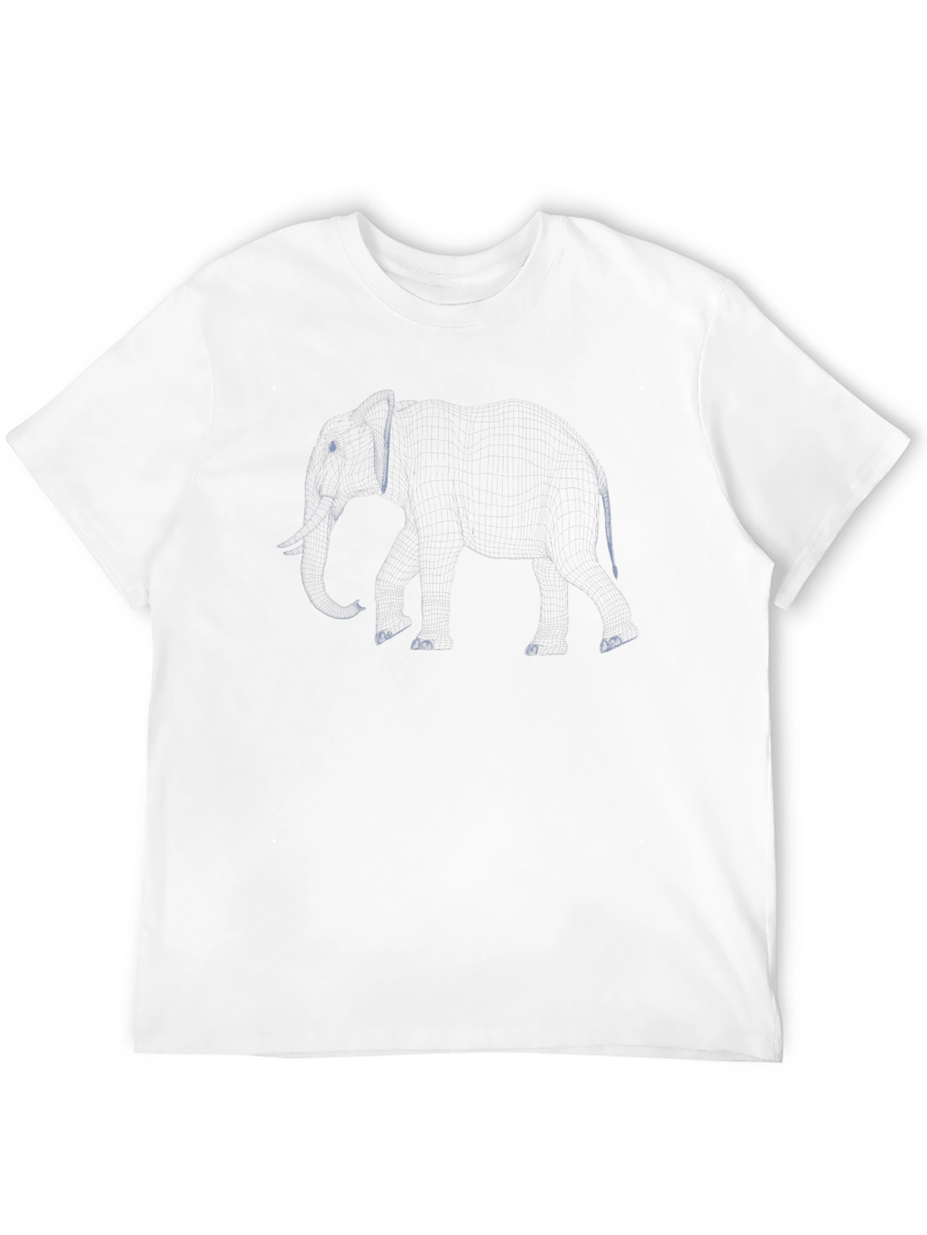Elephant Outline Graphic Tee - Black Casual T-Shirt