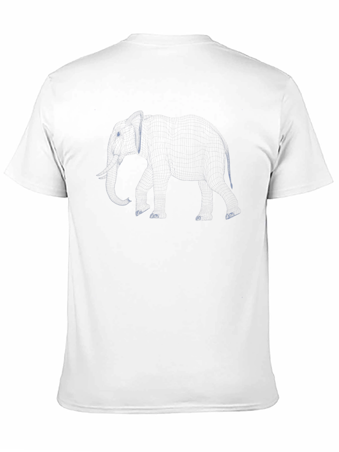 Elephant Outline Graphic Tee - Black Casual T-Shirt