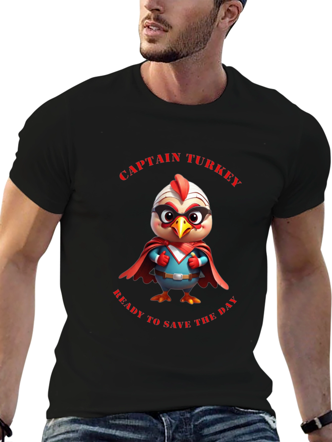 Captain Turkey Graphic T-Shirt