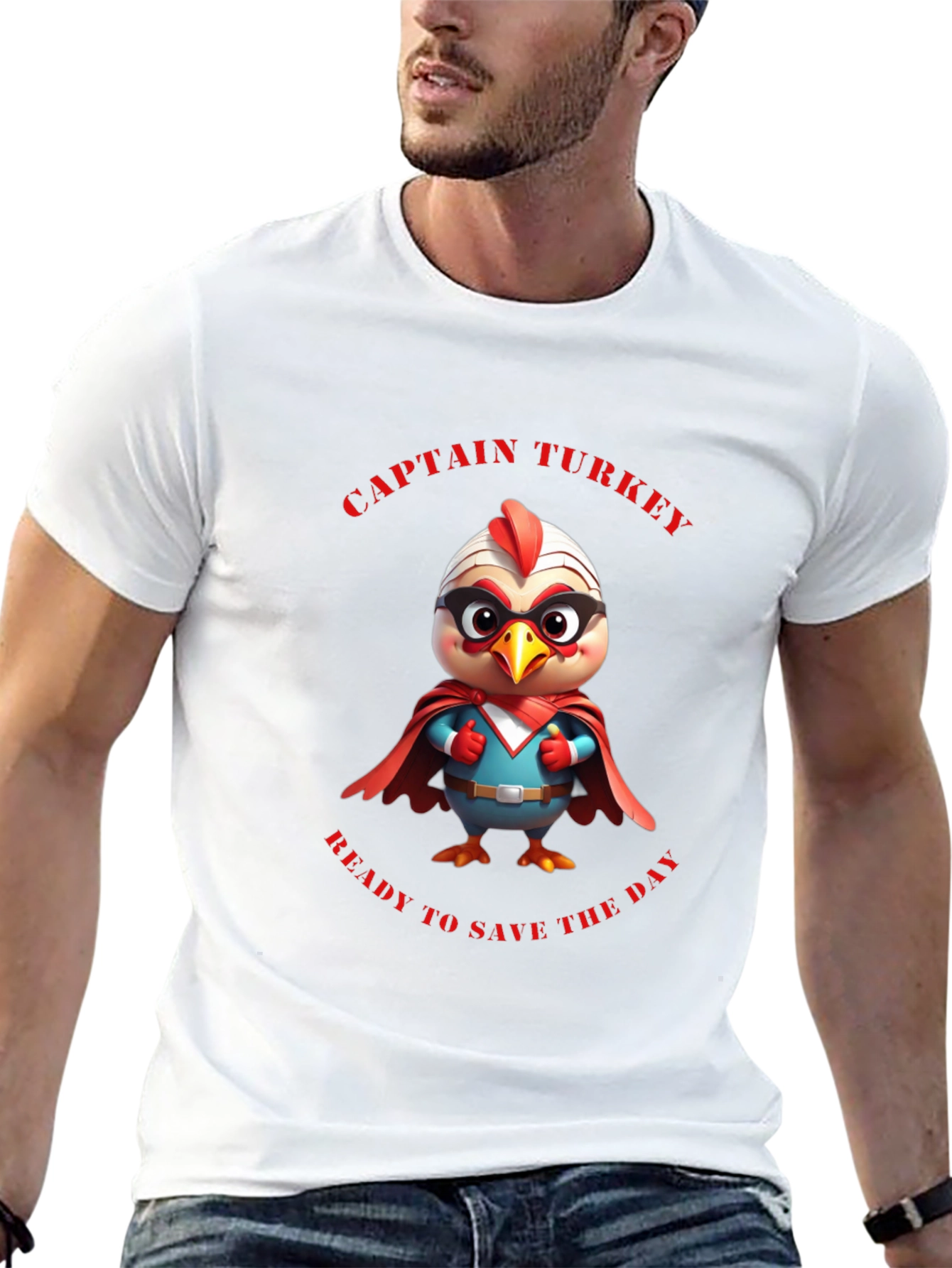 Captain Turkey Graphic T-Shirt