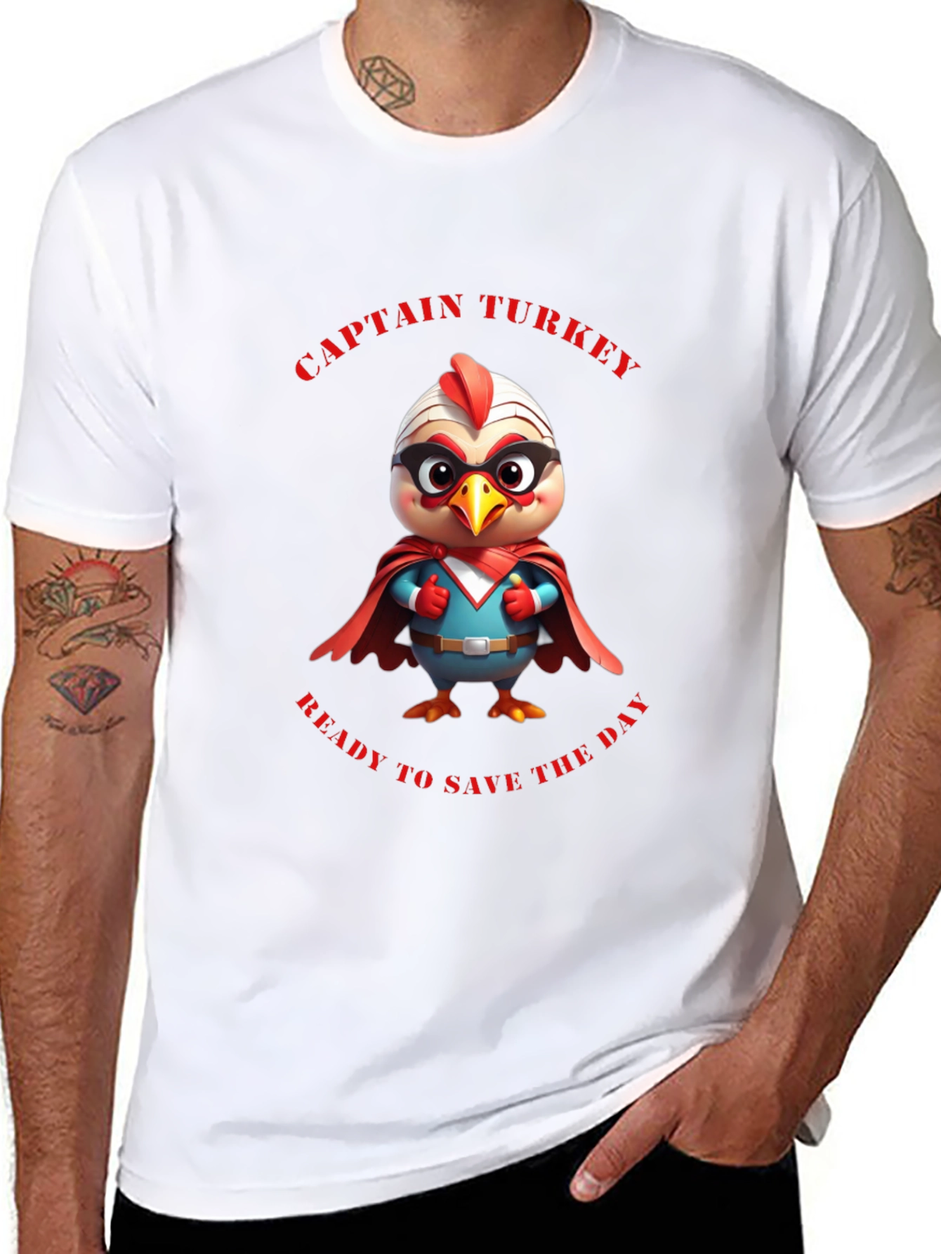 Captain Turkey Graphic T-Shirt
