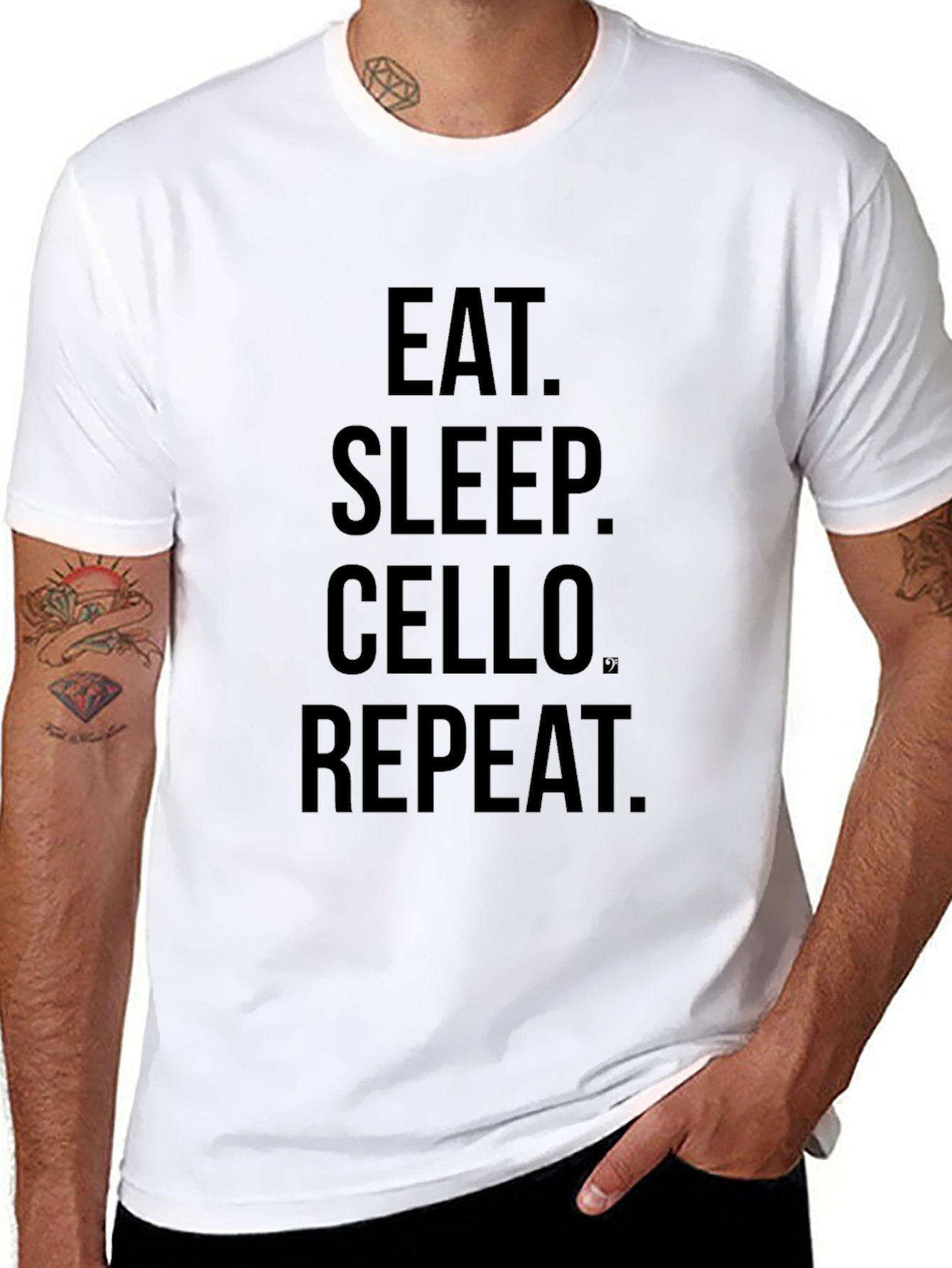 Eat Sleep Cello Repeat T-Shirt - Music Lovers Tee