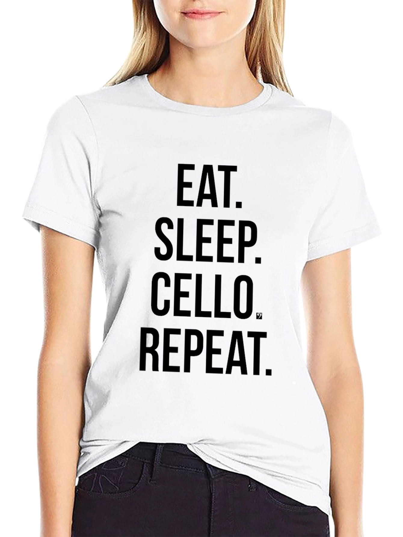 Eat Sleep Cello Repeat T-Shirt - Music Lovers Tee