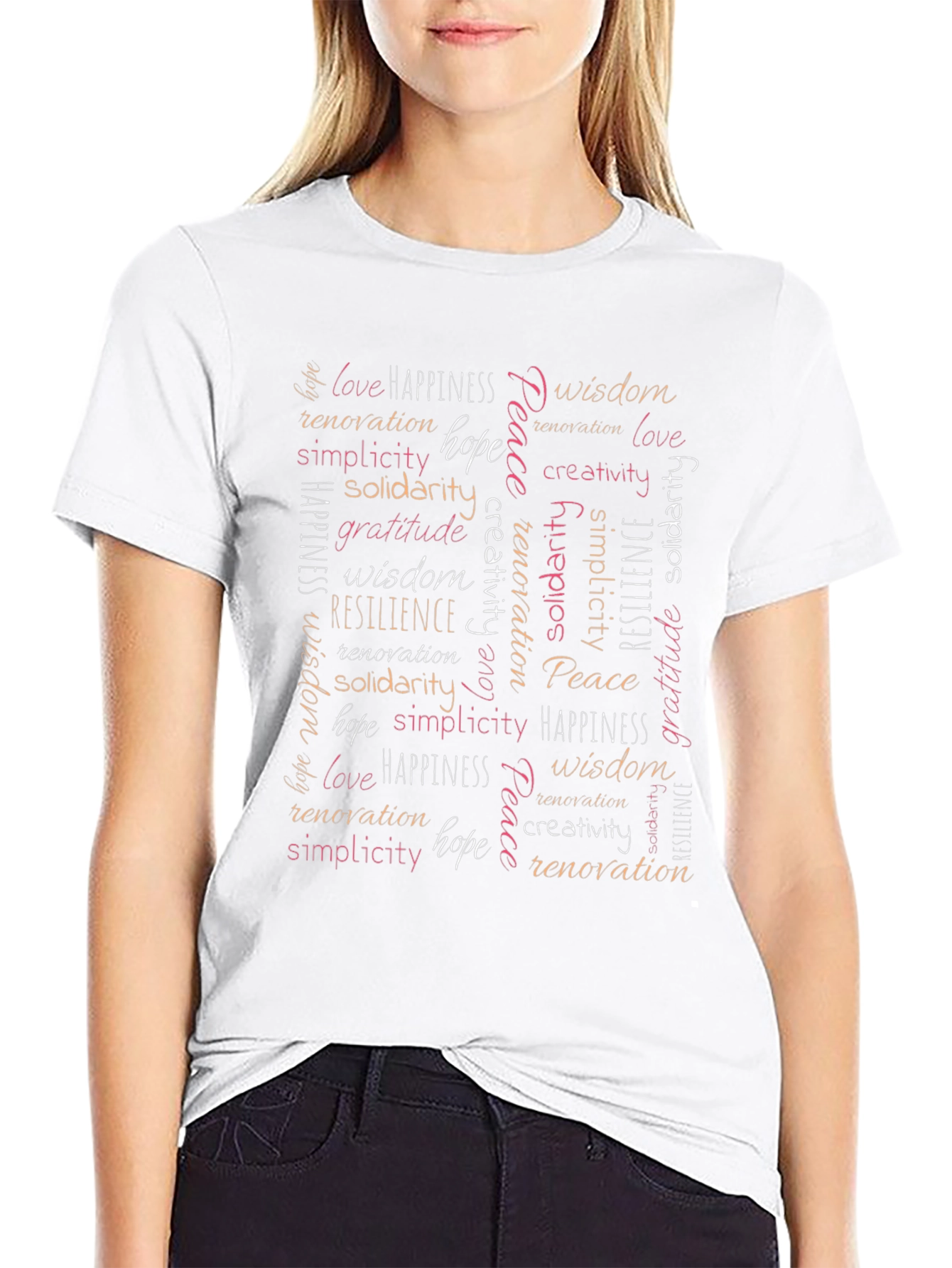Inspirational Word Art Graphic T-Shirt