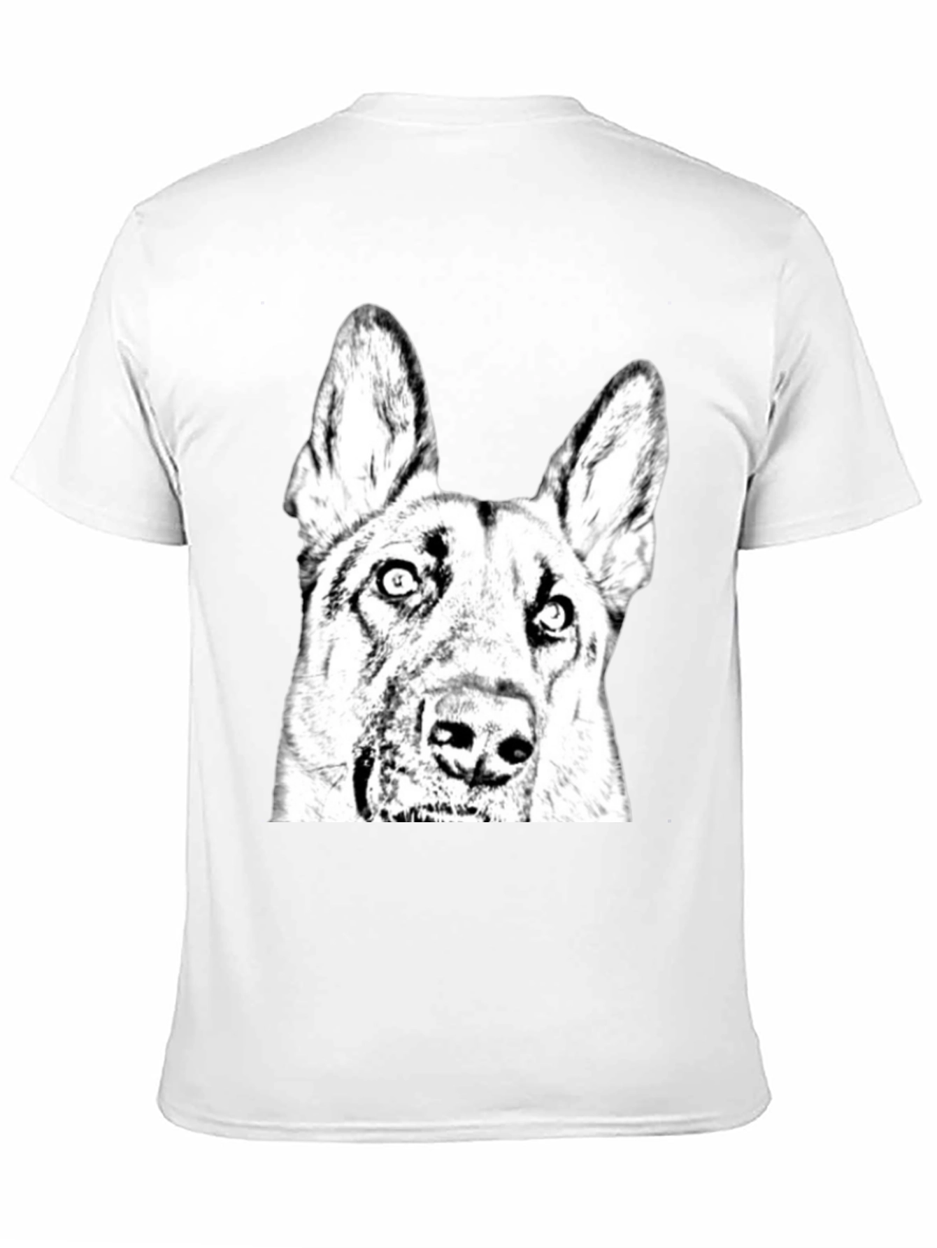 Dog Graphic Tee - Black Cotton Blend Comfort