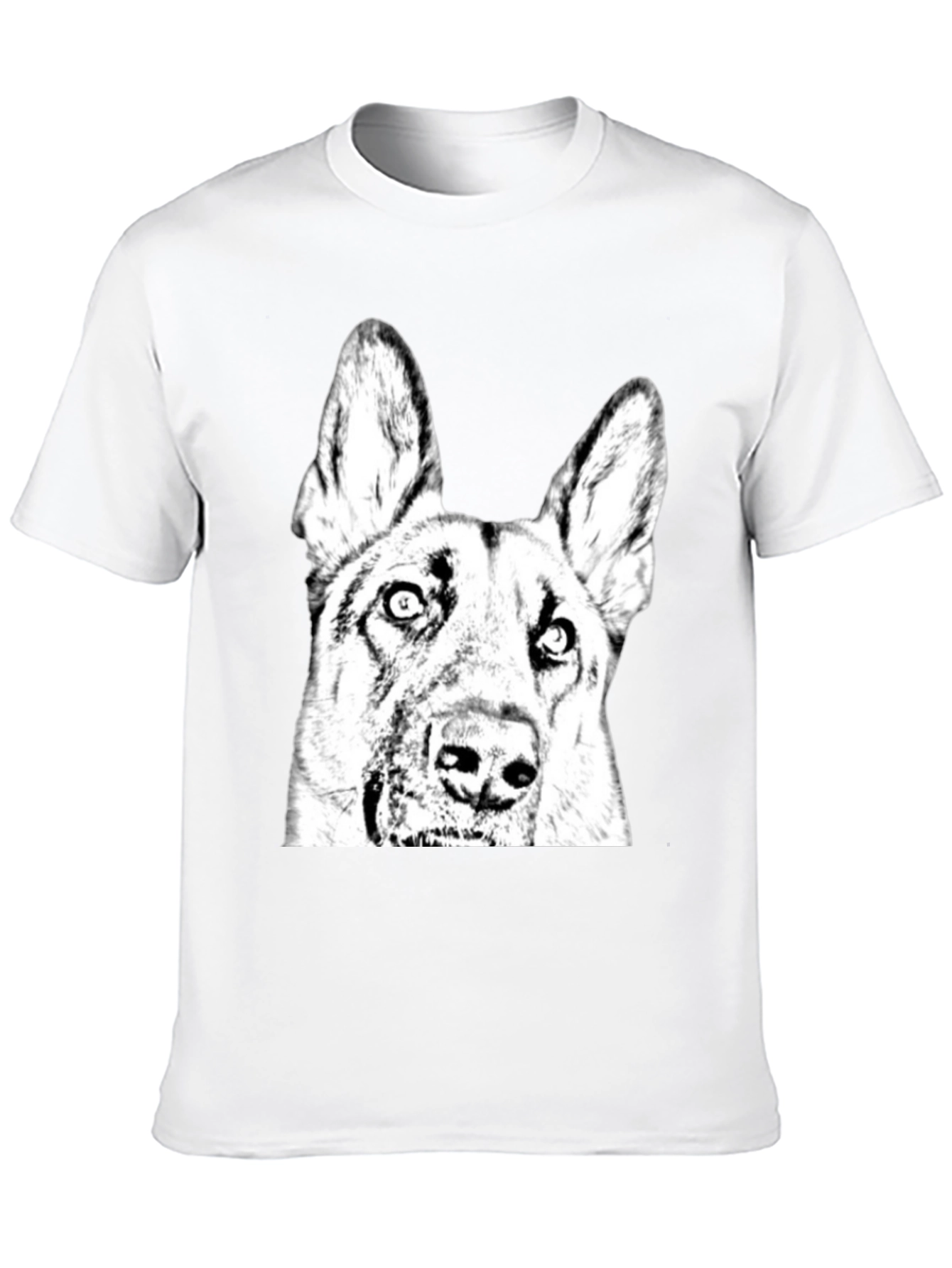 Dog Graphic Tee - Black Cotton Blend Comfort