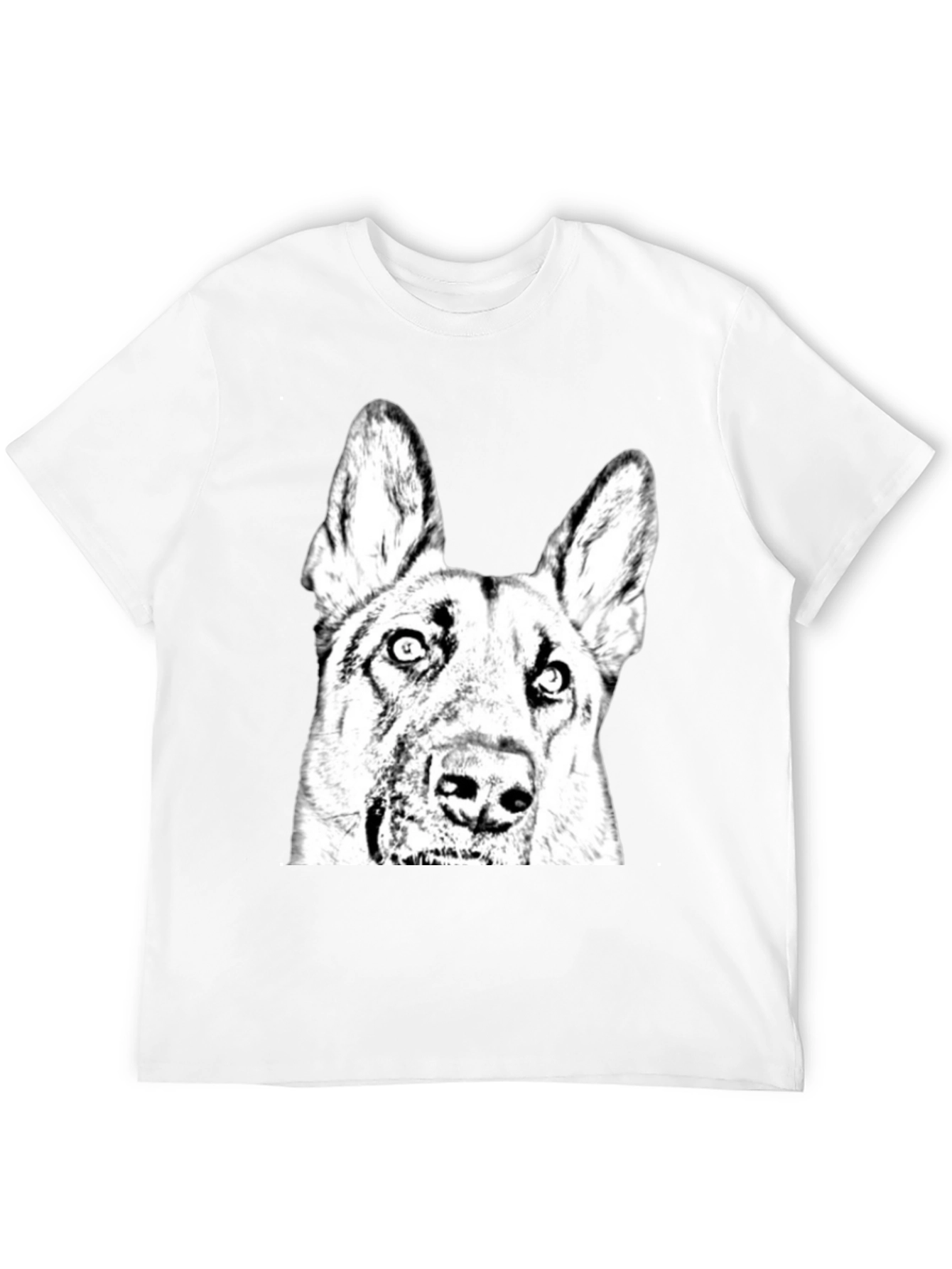 Dog Graphic Tee - Black Cotton Blend Comfort