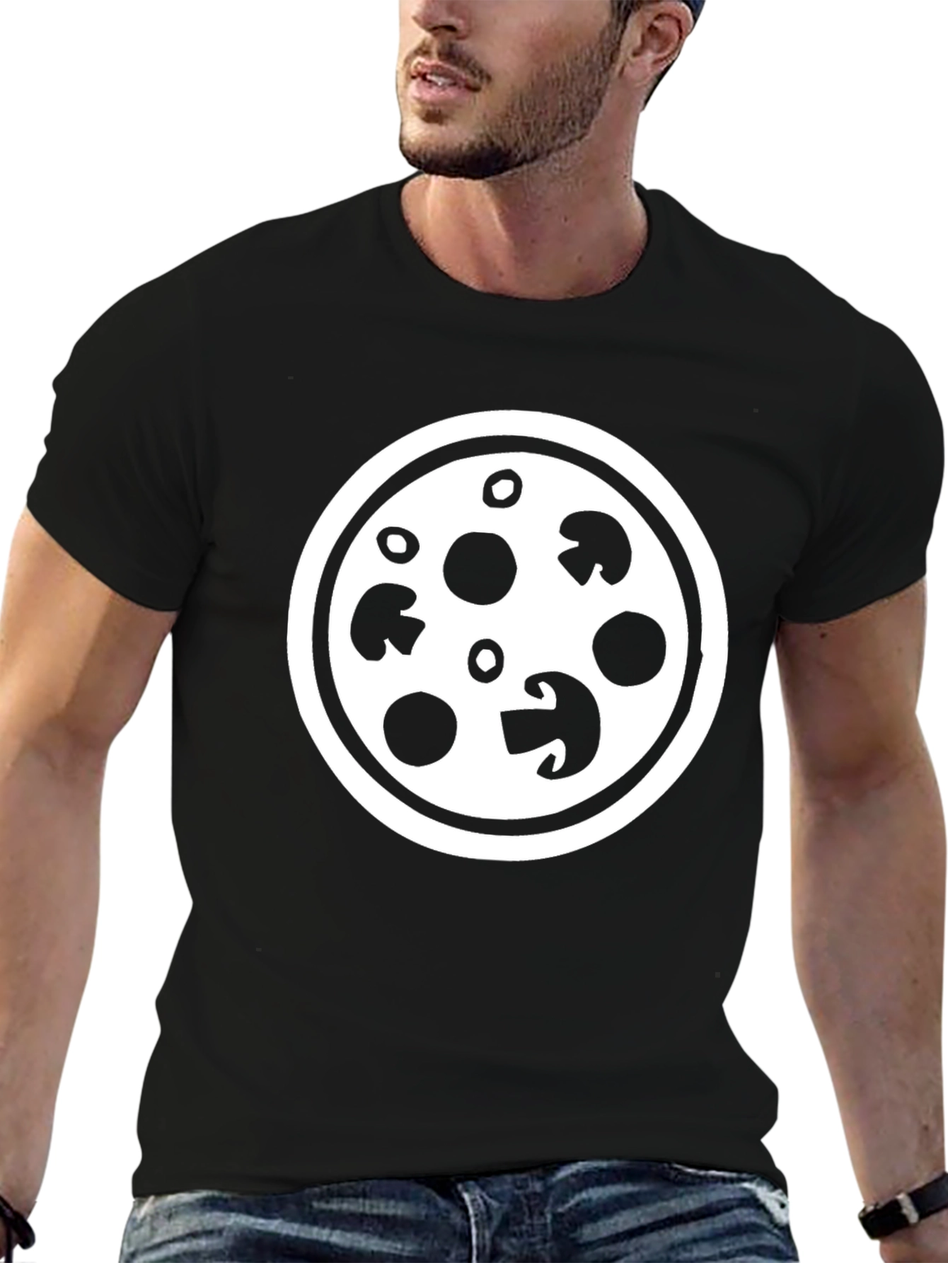 Pizza Graphic Black T-Shirt