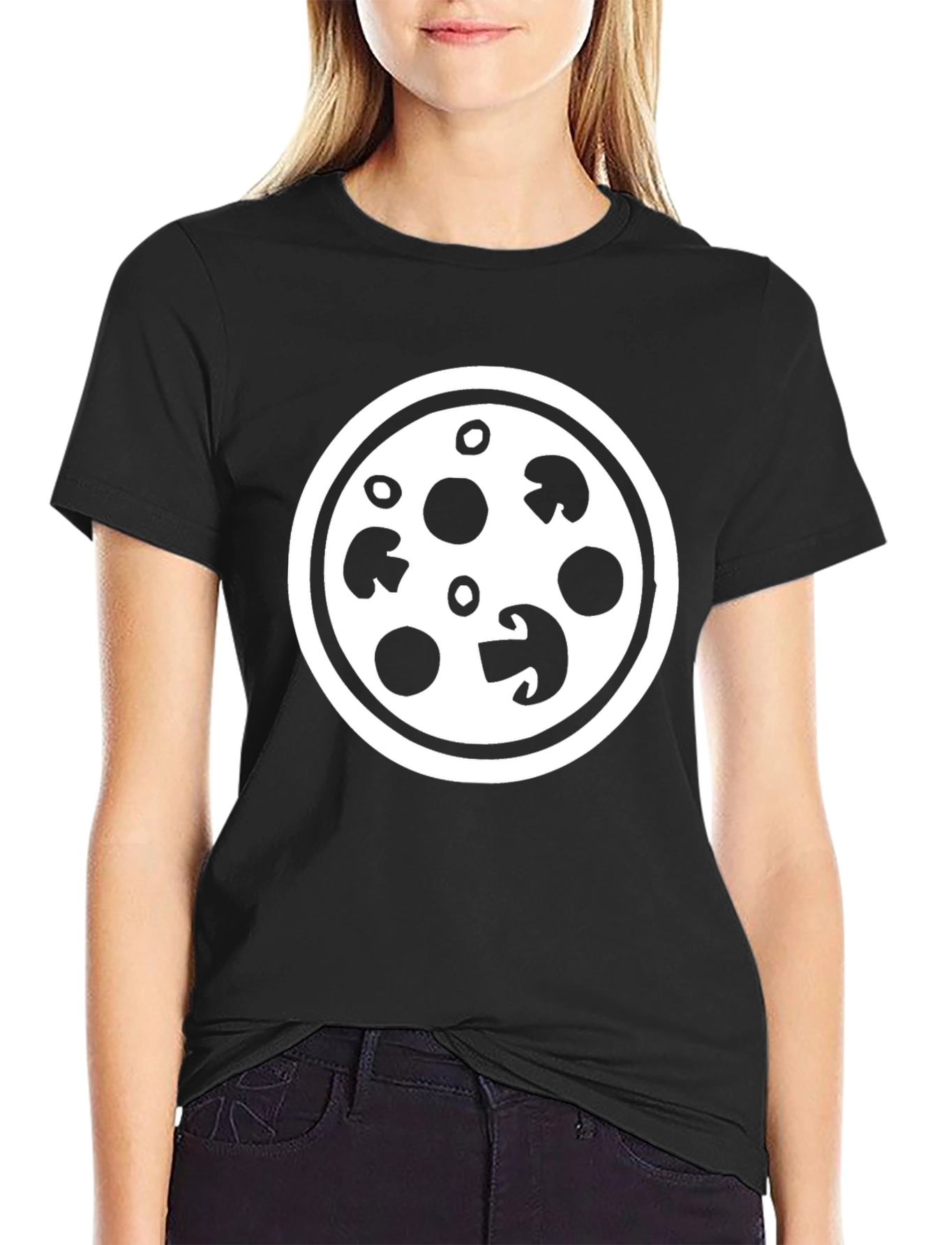 Pizza Graphic Black T-Shirt