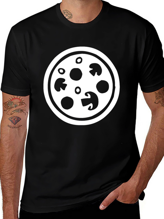 Pizza Graphic Black T-Shirt