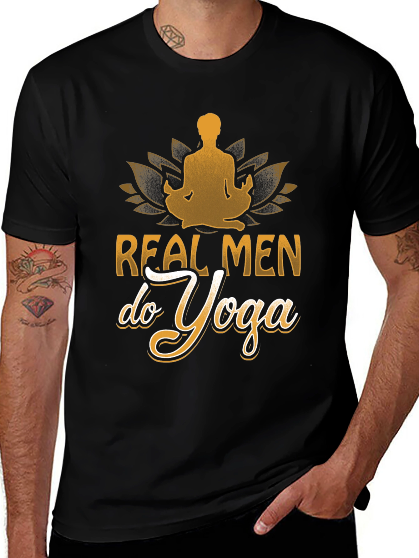 Real Men Do Yoga Graphic T-Shirt