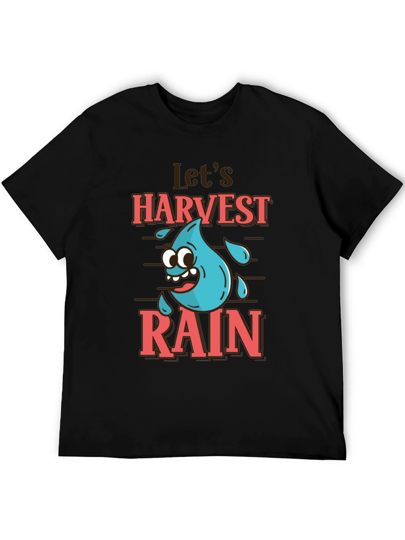 Lets Harvest Rain Black Graphic Tee