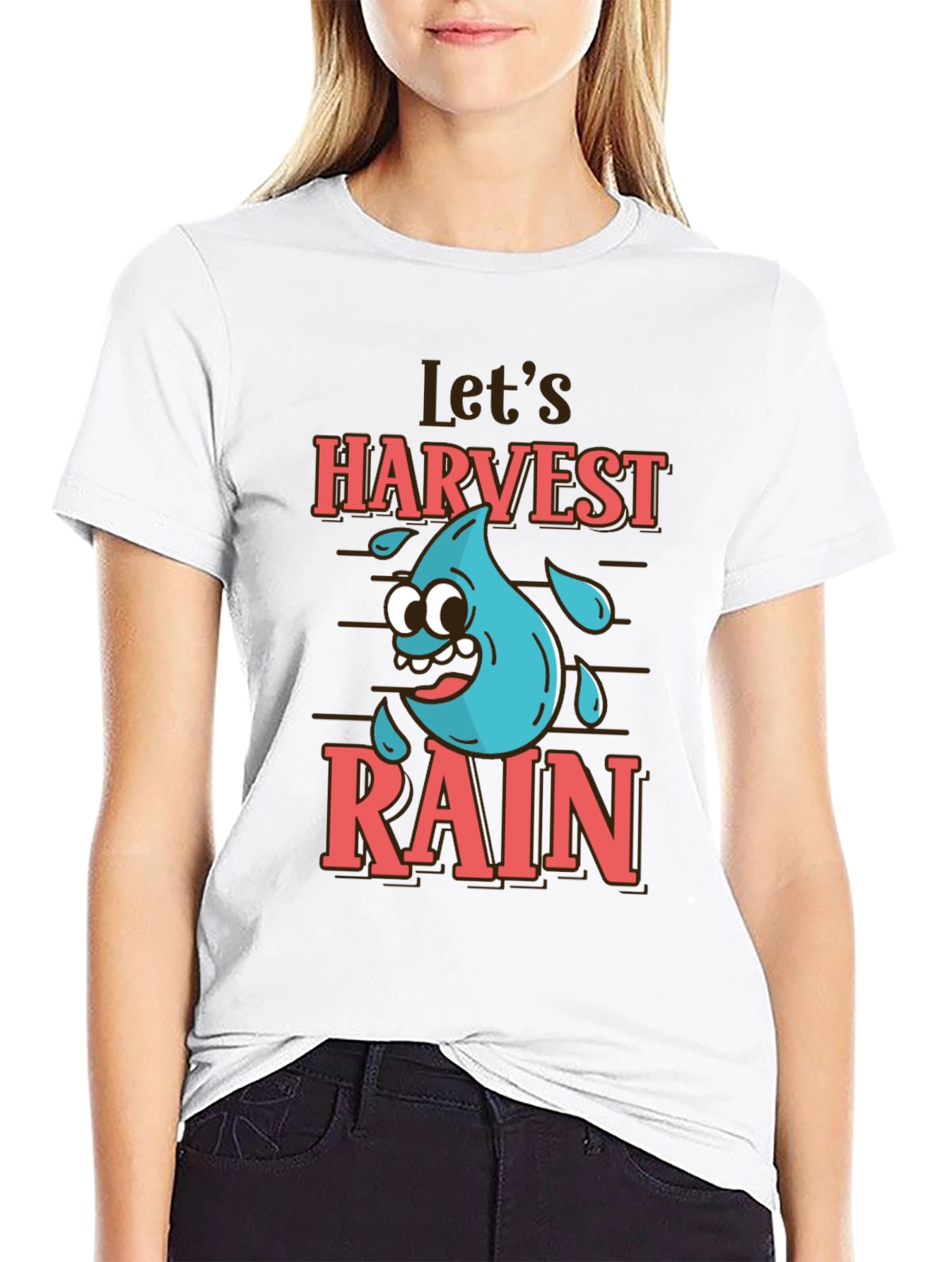 Lets Harvest Rain Black Graphic Tee