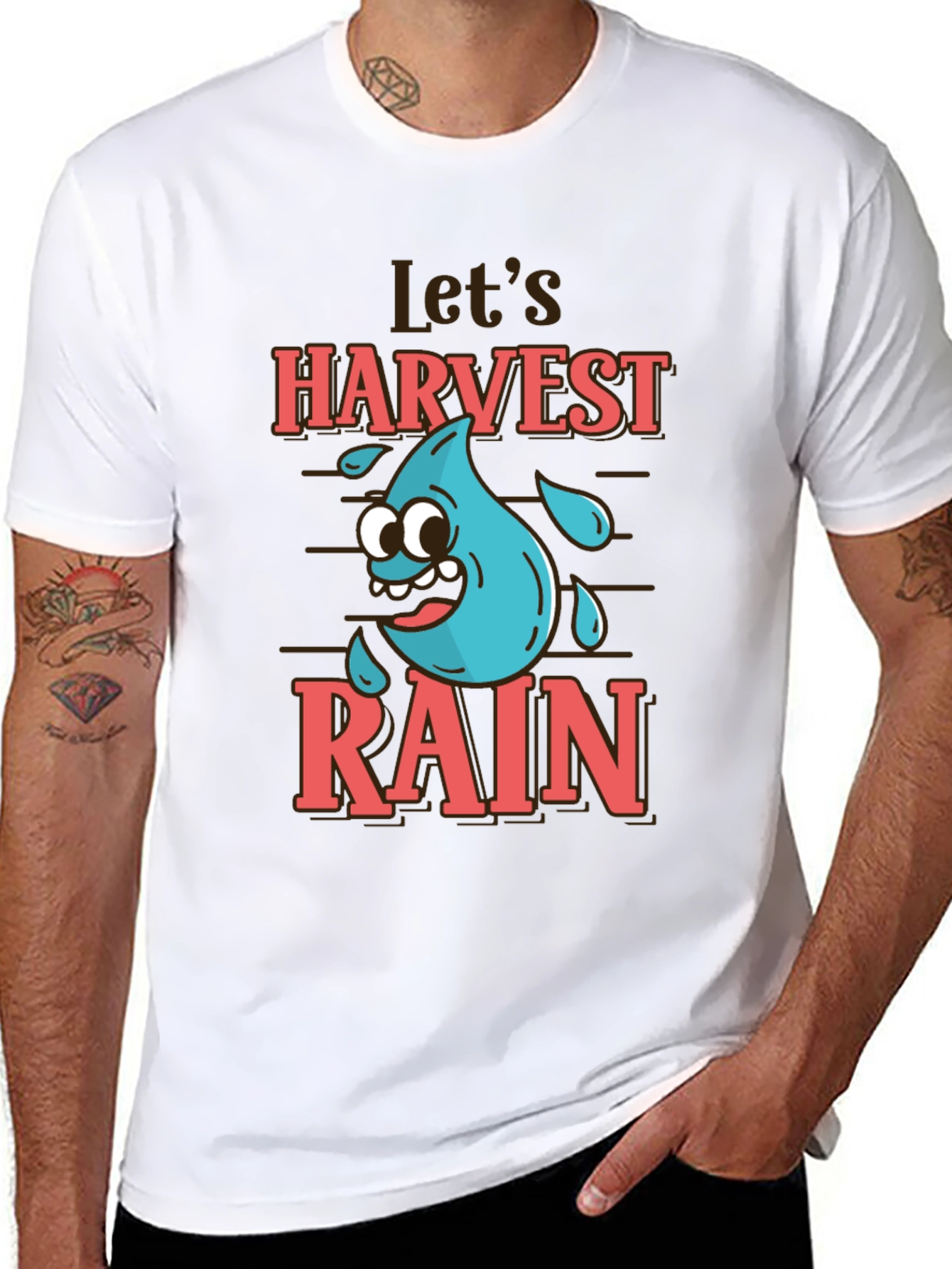 Lets Harvest Rain Black Graphic Tee