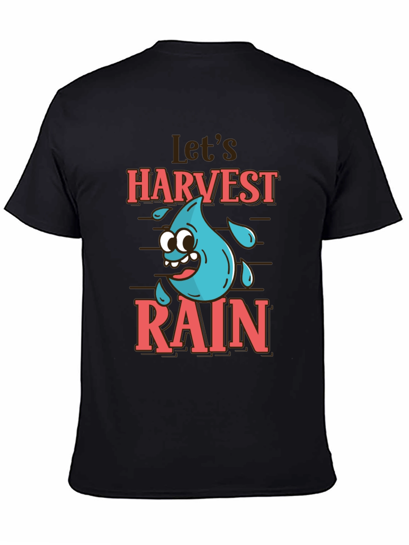 Lets Harvest Rain Black Graphic Tee