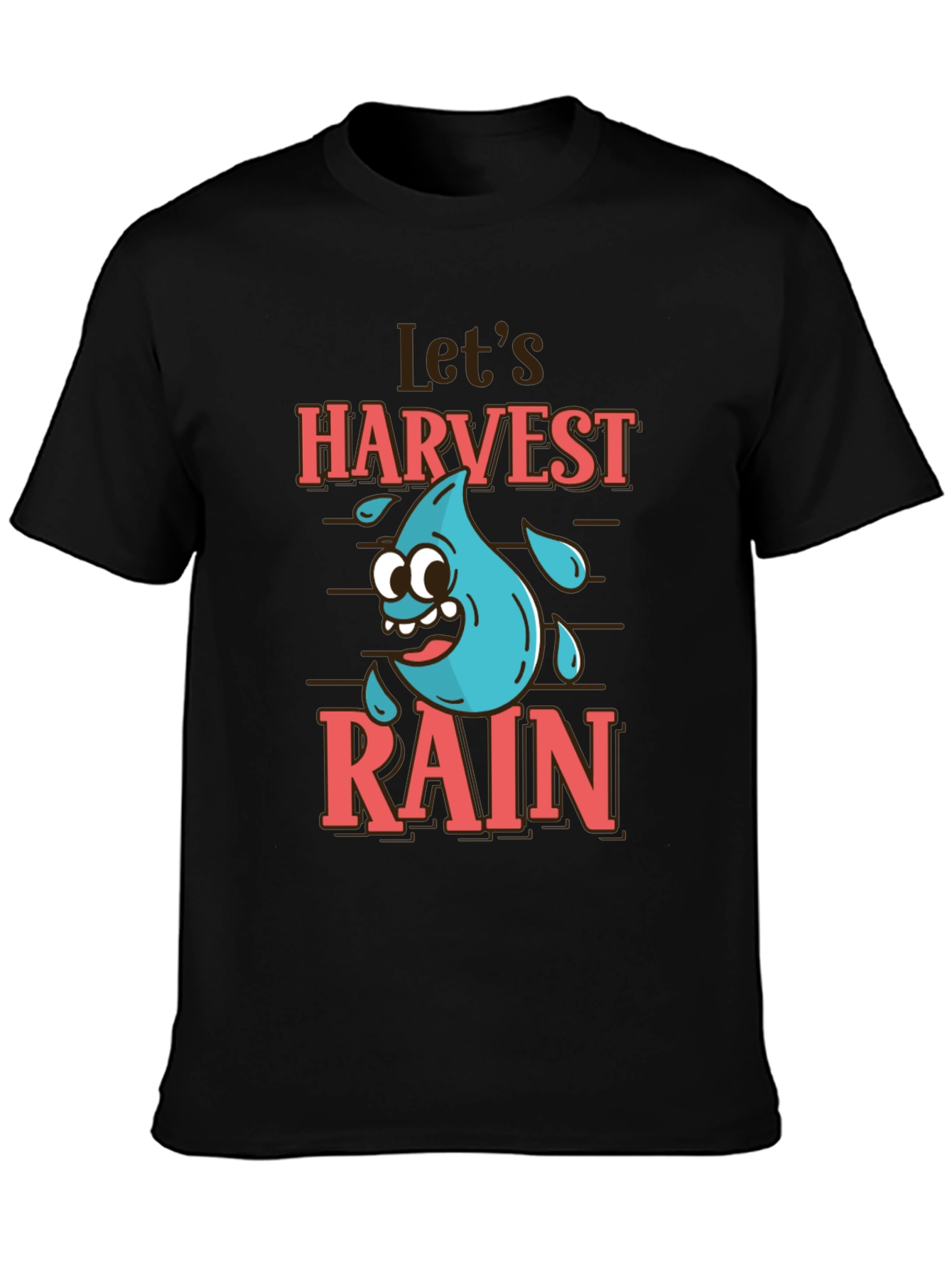 Lets Harvest Rain Black Graphic Tee
