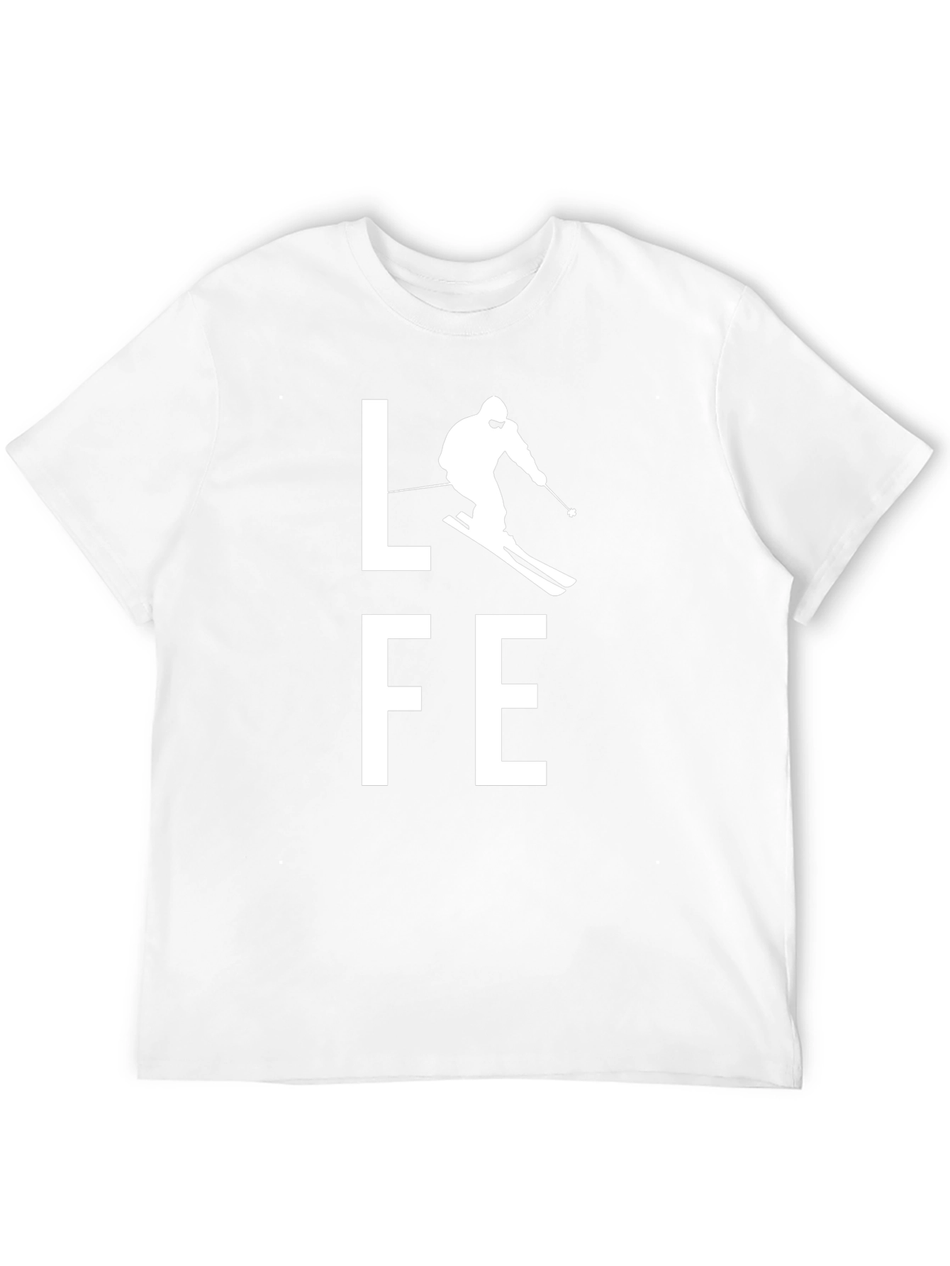 Skiing Life T-Shirt - Black Cotton Tee