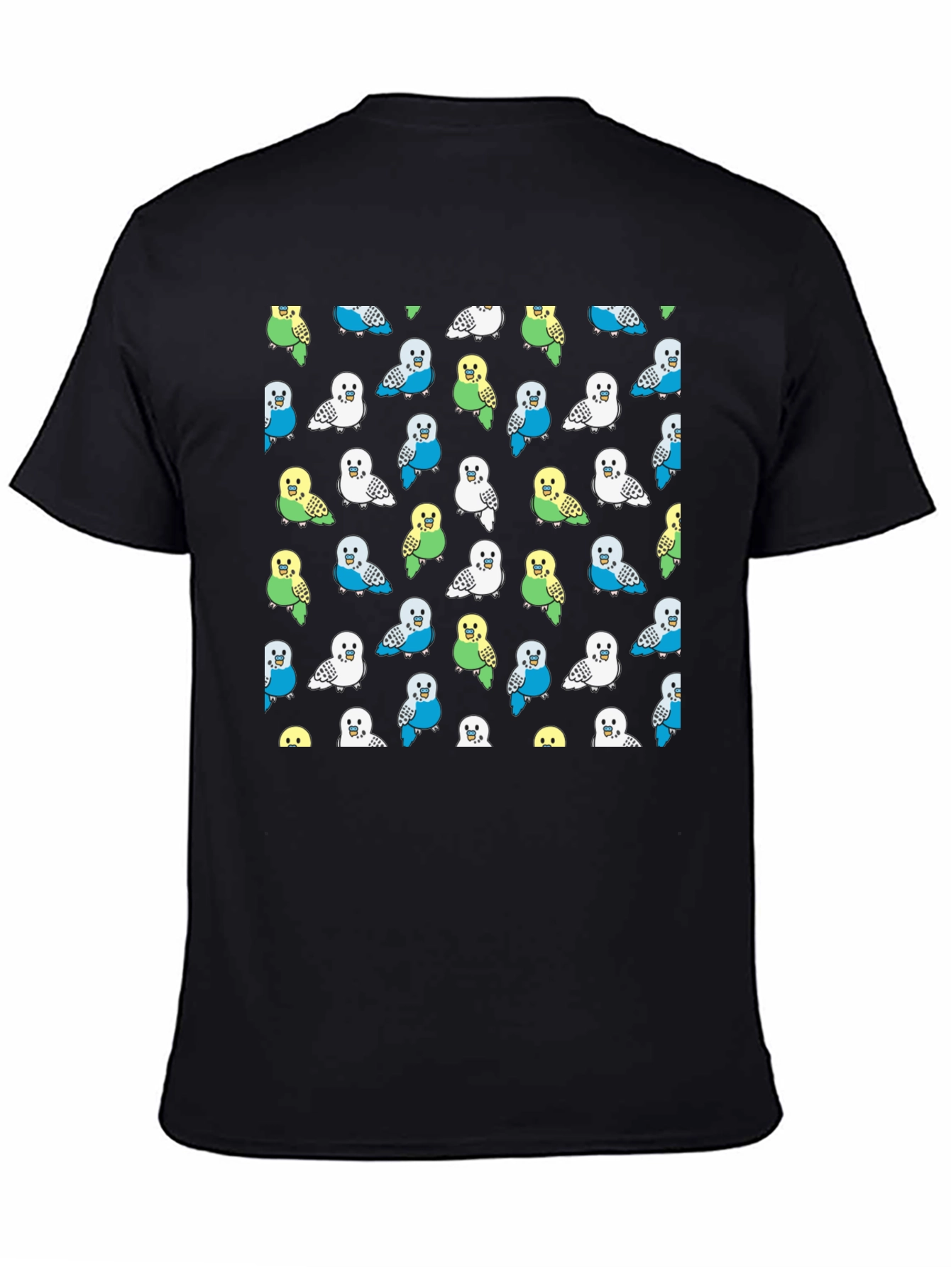 Parakeet Pattern T-Shirt - Fun Bird Lover Tee