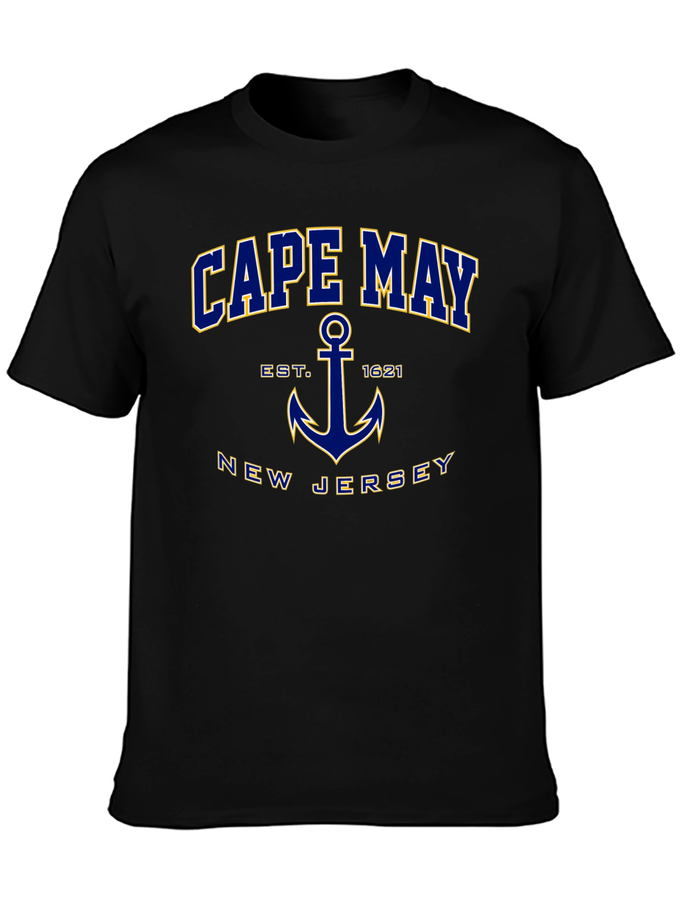 Cape May New Jersey Anchor Graphic T-Shirt
